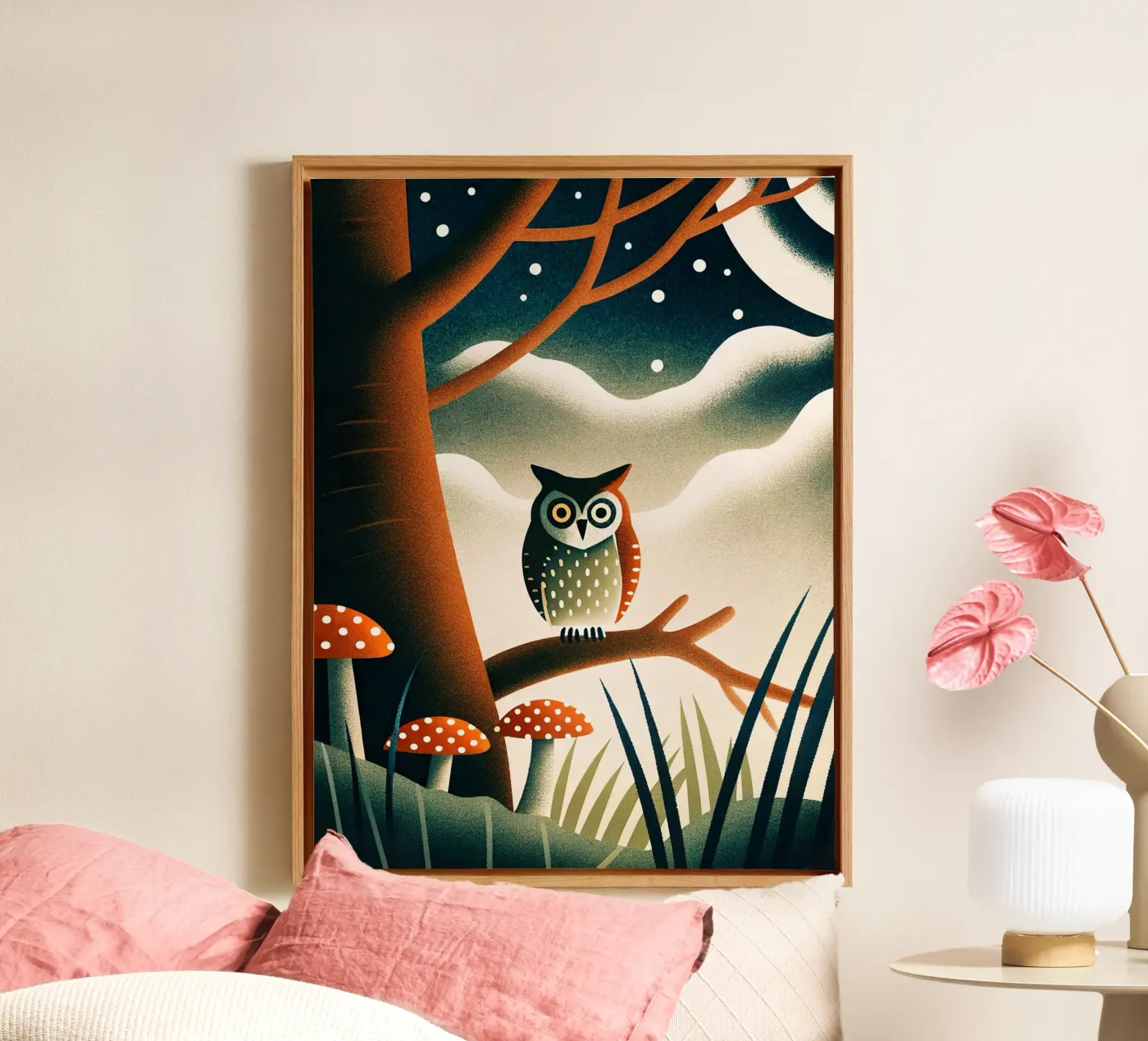 the owl tela da 🐹 BABY ART PRINTS