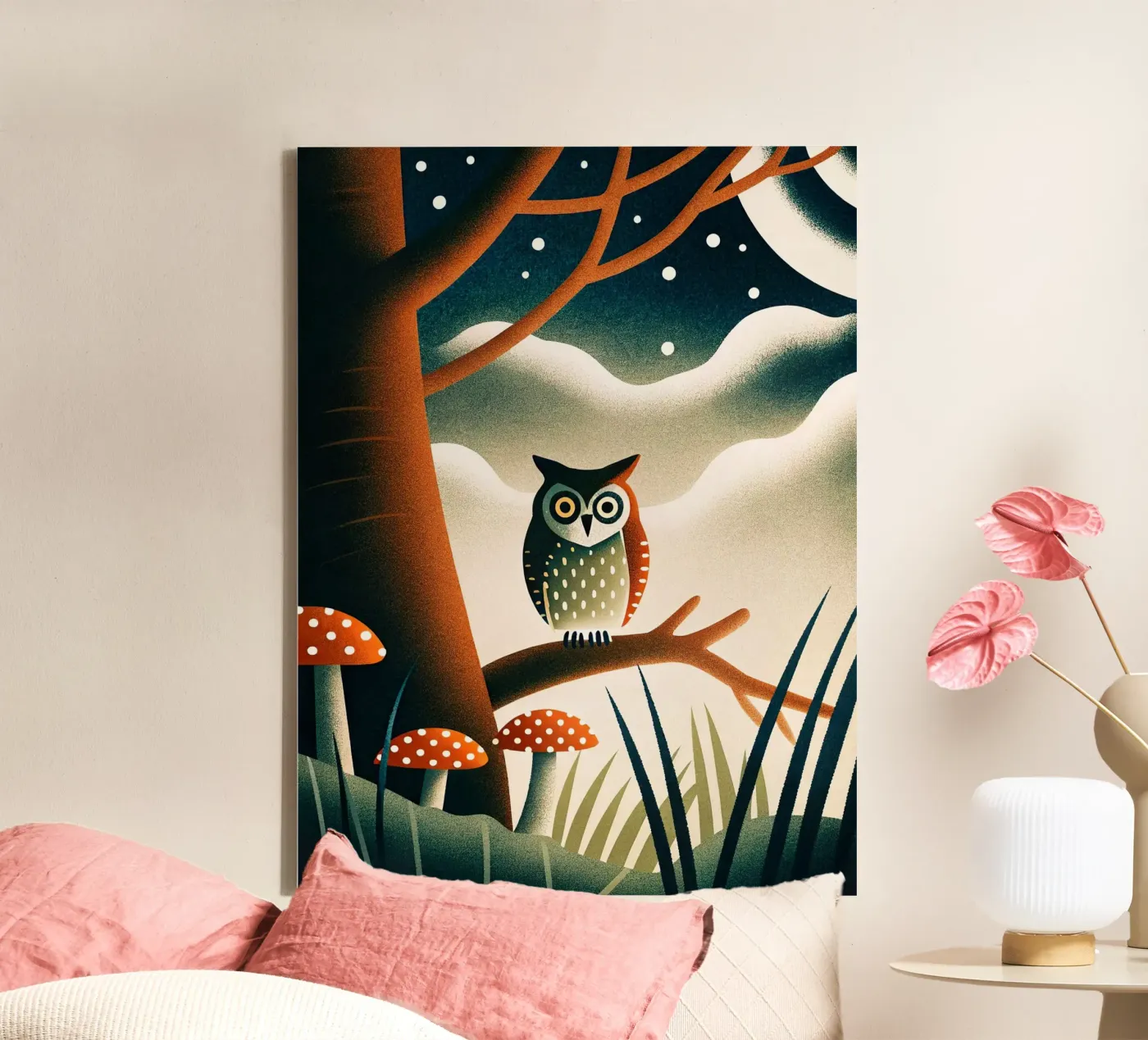 the owl tela da 🐹 BABY ART PRINTS
