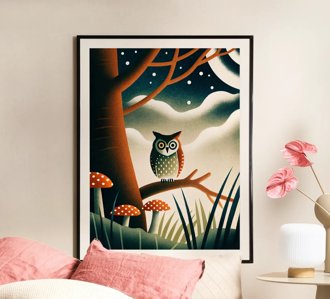 il gufo carta hahnemühle da 🐹 BABY ART PRINTS