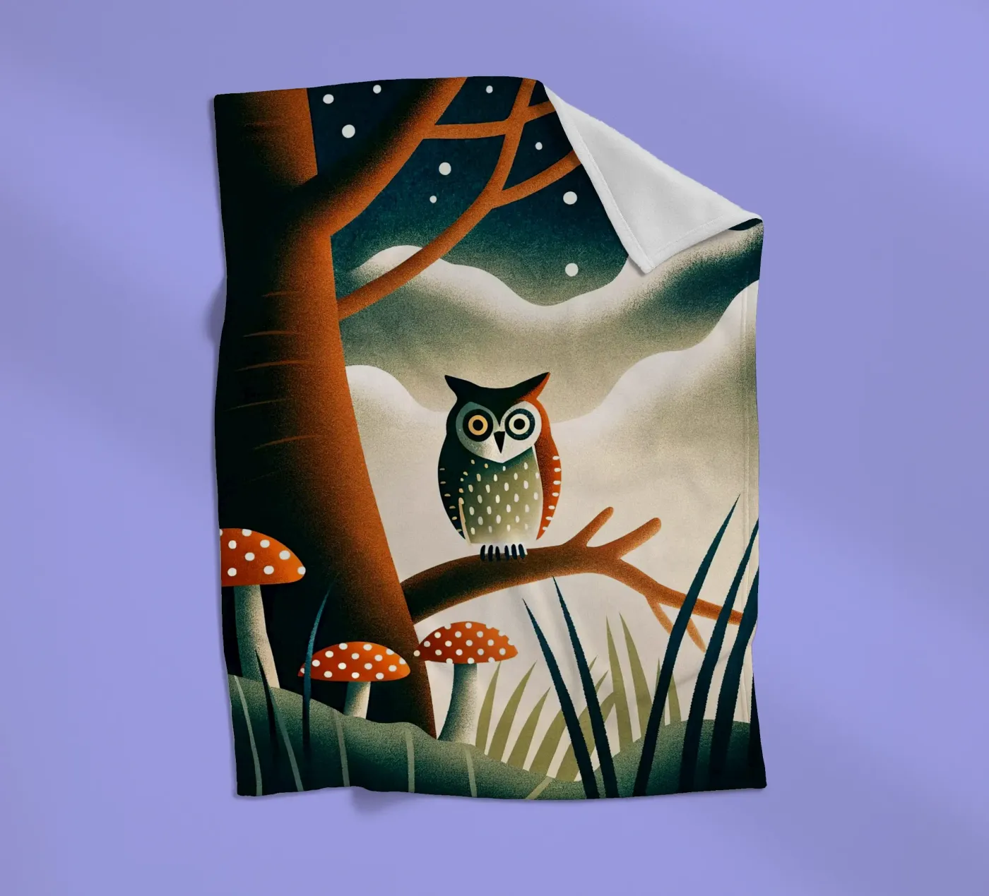 il gufo coperta in pile da 🐹 BABY ART PRINTS