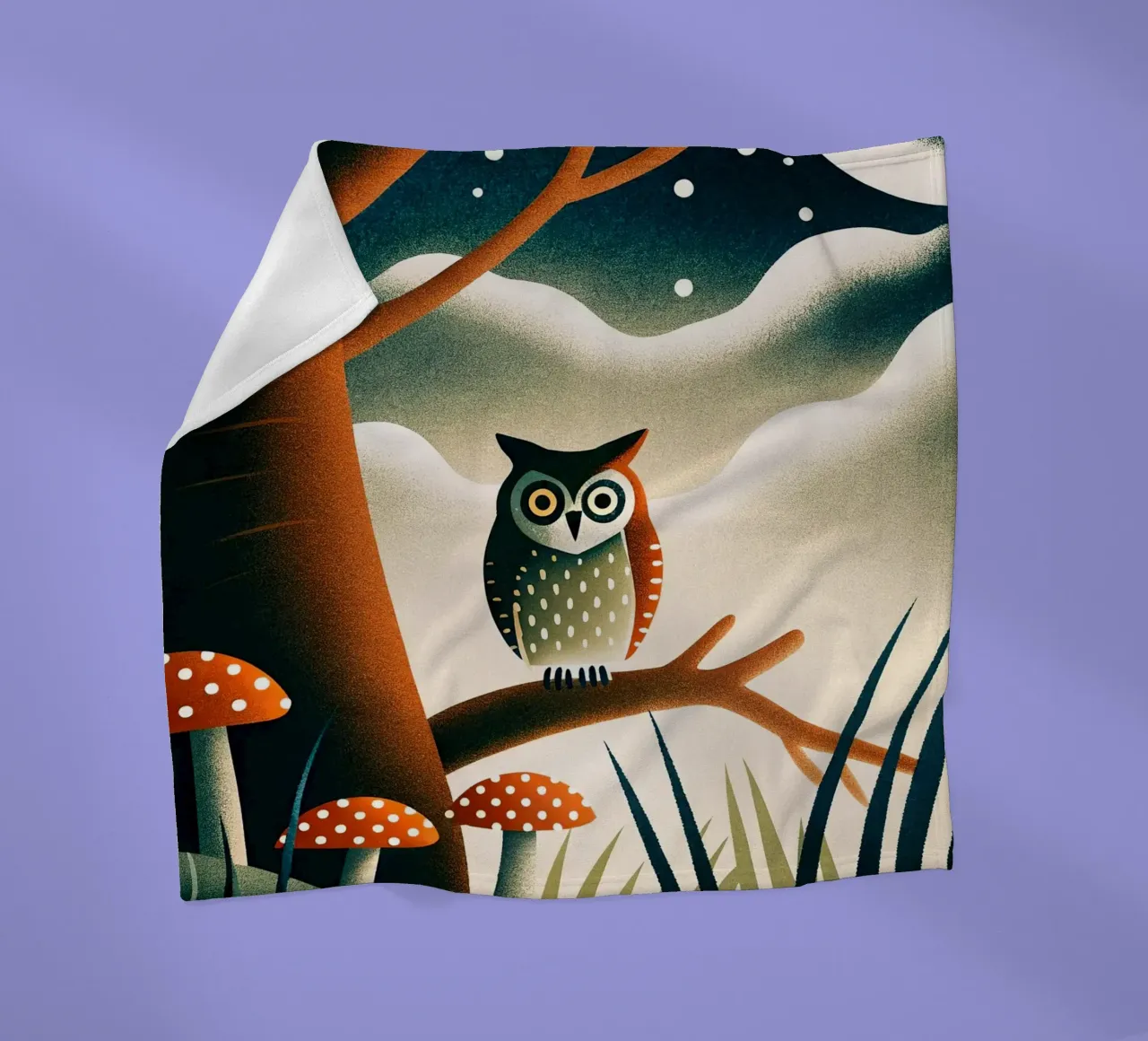 die Eule Fleecedecke von 🐹 BABY ART PRINTS