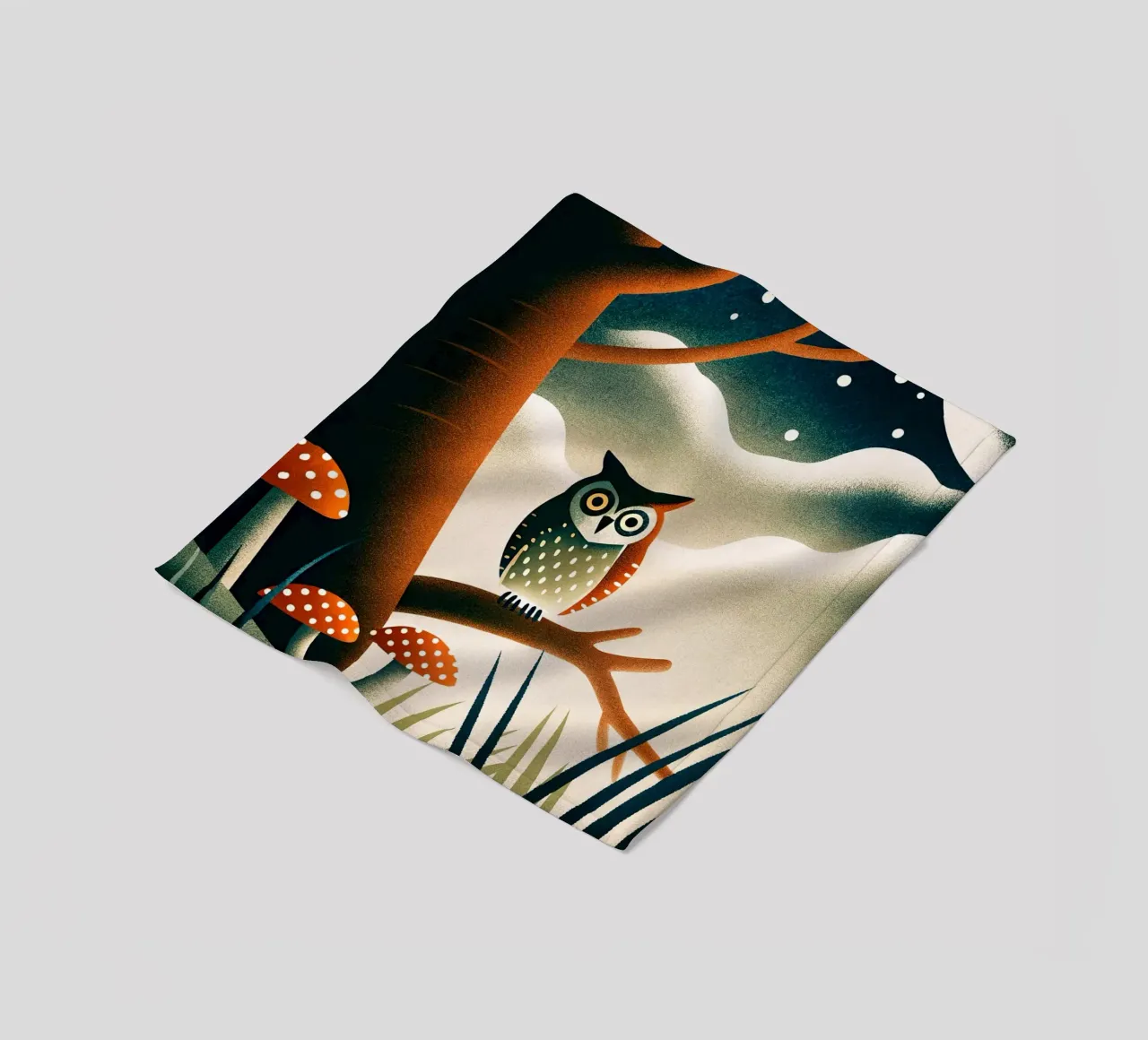 die Eule Fleecedecke von 🐹 BABY ART PRINTS