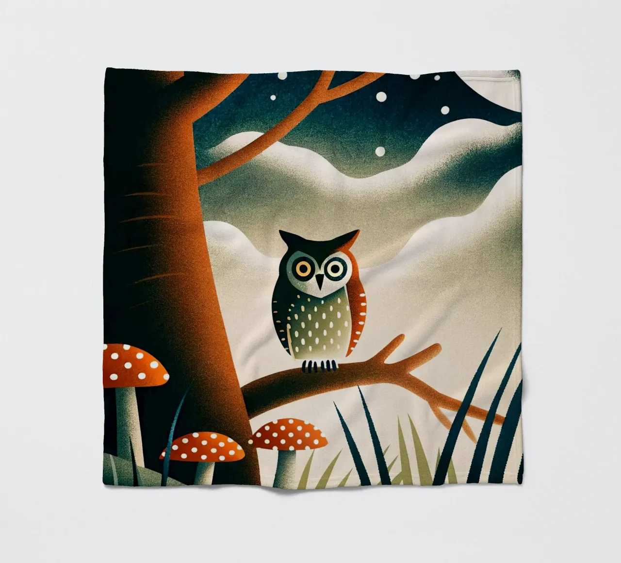 die Eule Fleecedecke von 🐹 BABY ART PRINTS