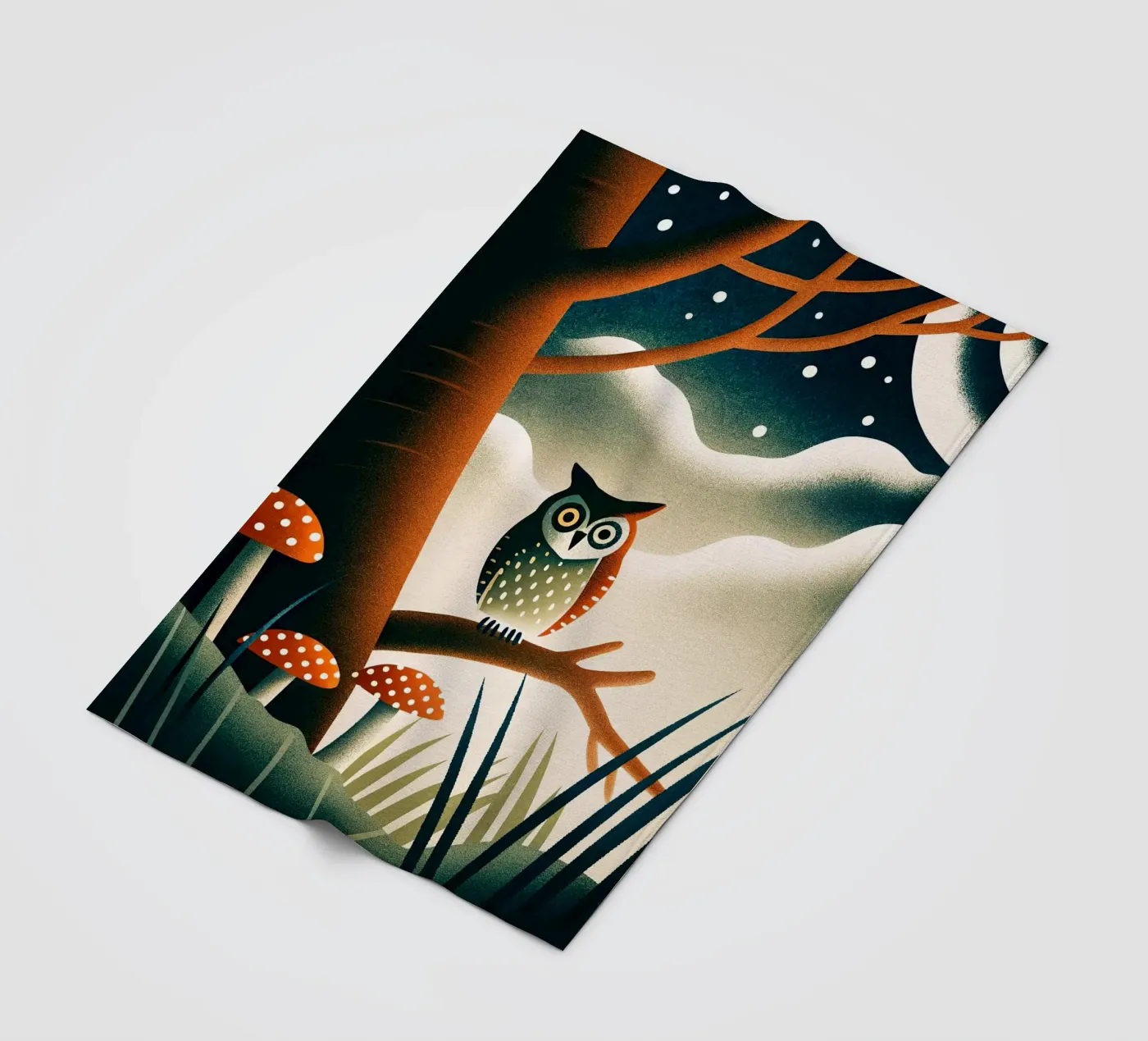 il gufo coperta in pile da 🐹 BABY ART PRINTS