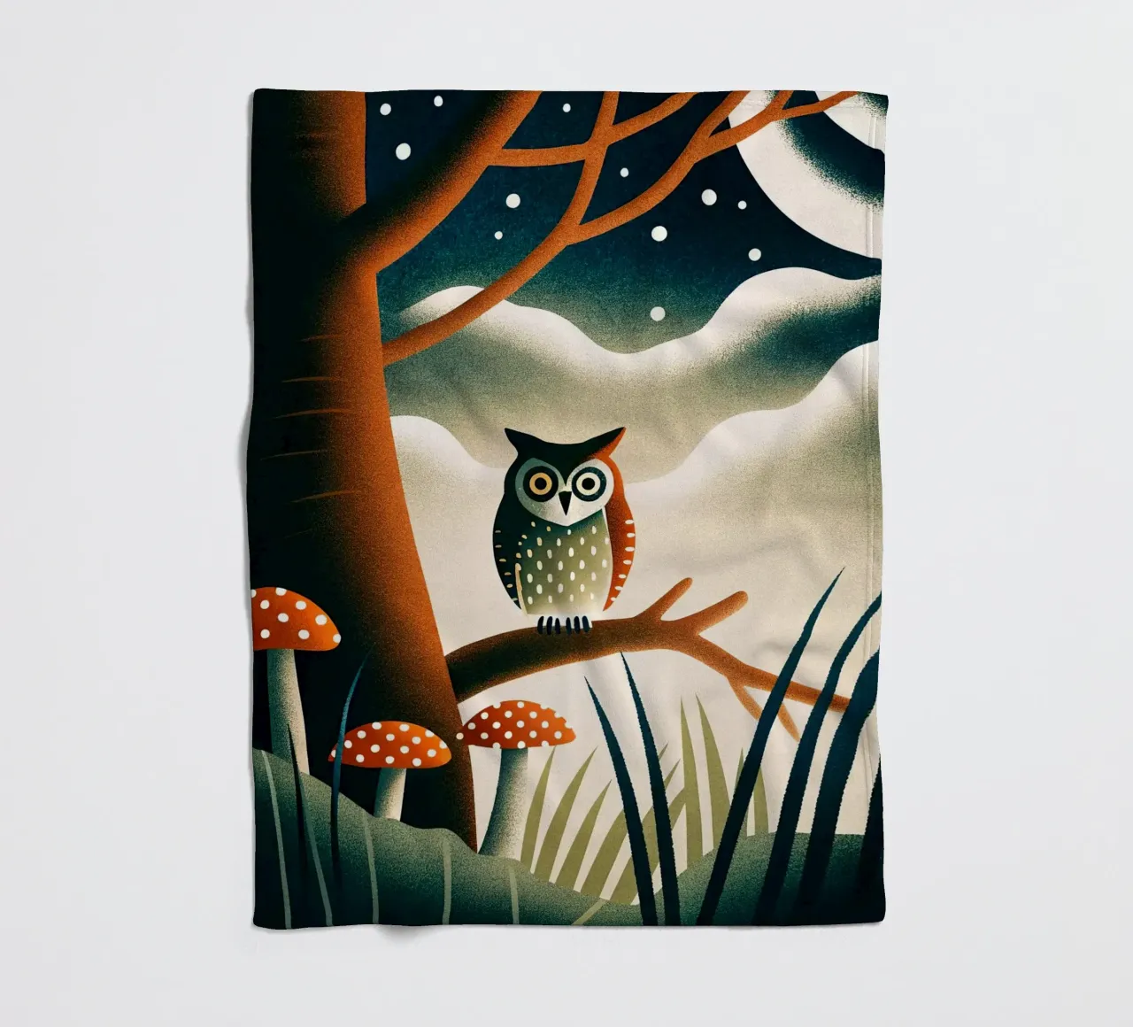 die Eule Fleecedecke von 🐹 BABY ART PRINTS