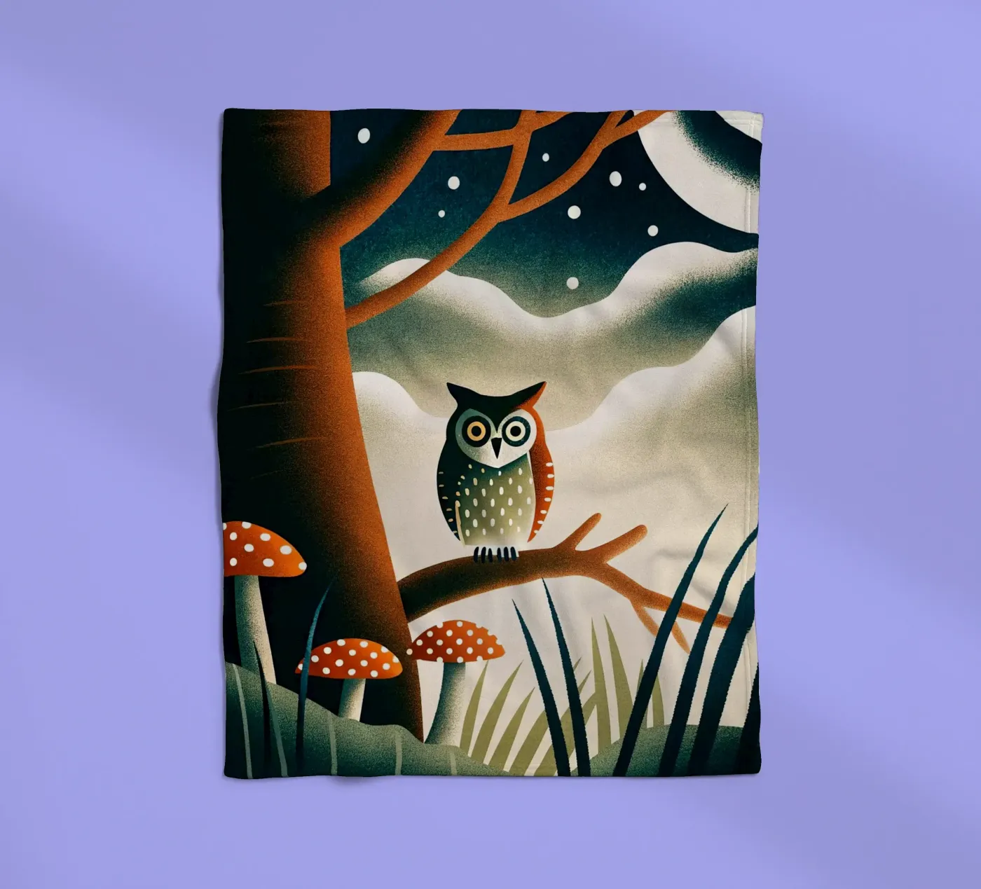 il gufo coperta in pile da 🐹 BABY ART PRINTS