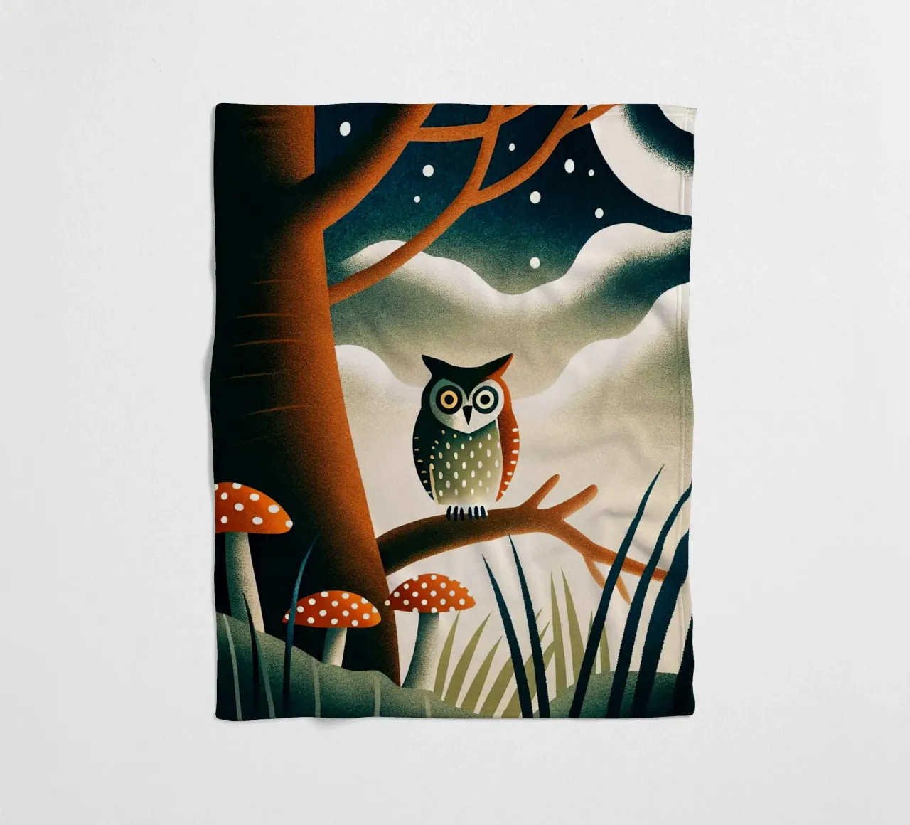 die Eule Fleecedecke von 🐹 BABY ART PRINTS