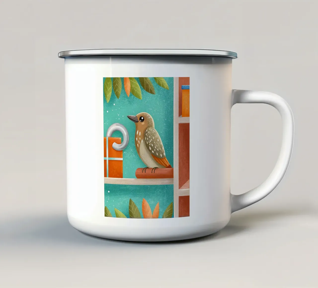 L'uccellino tazza in smalto da 🐹 BABY ART PRINTS