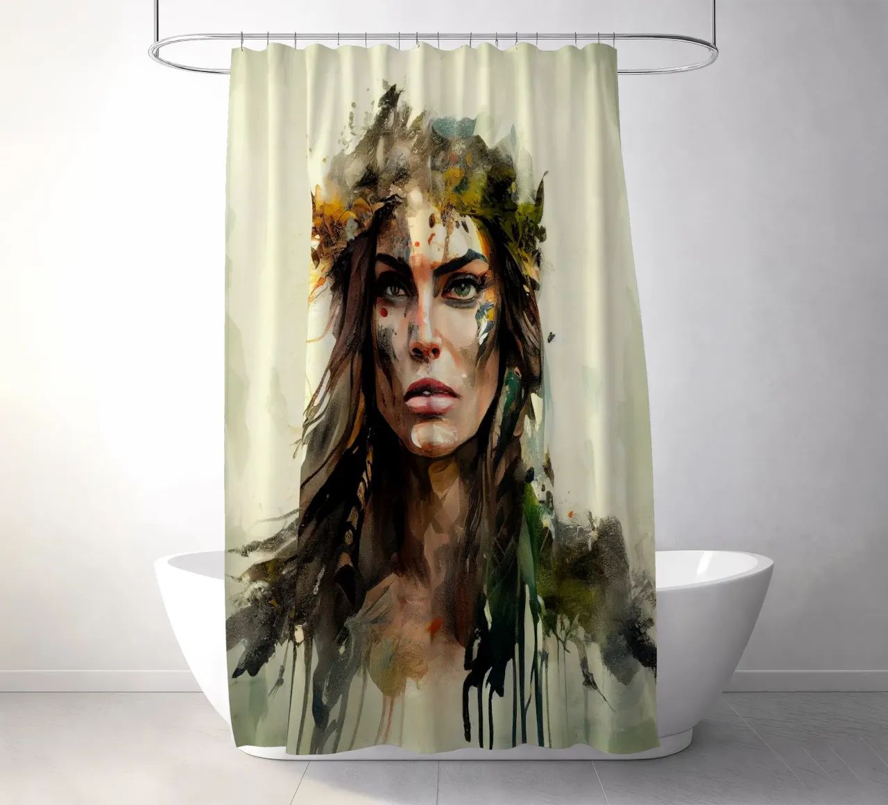 Druida poderoso cortina de baño de Chromatic Fusion Studio
