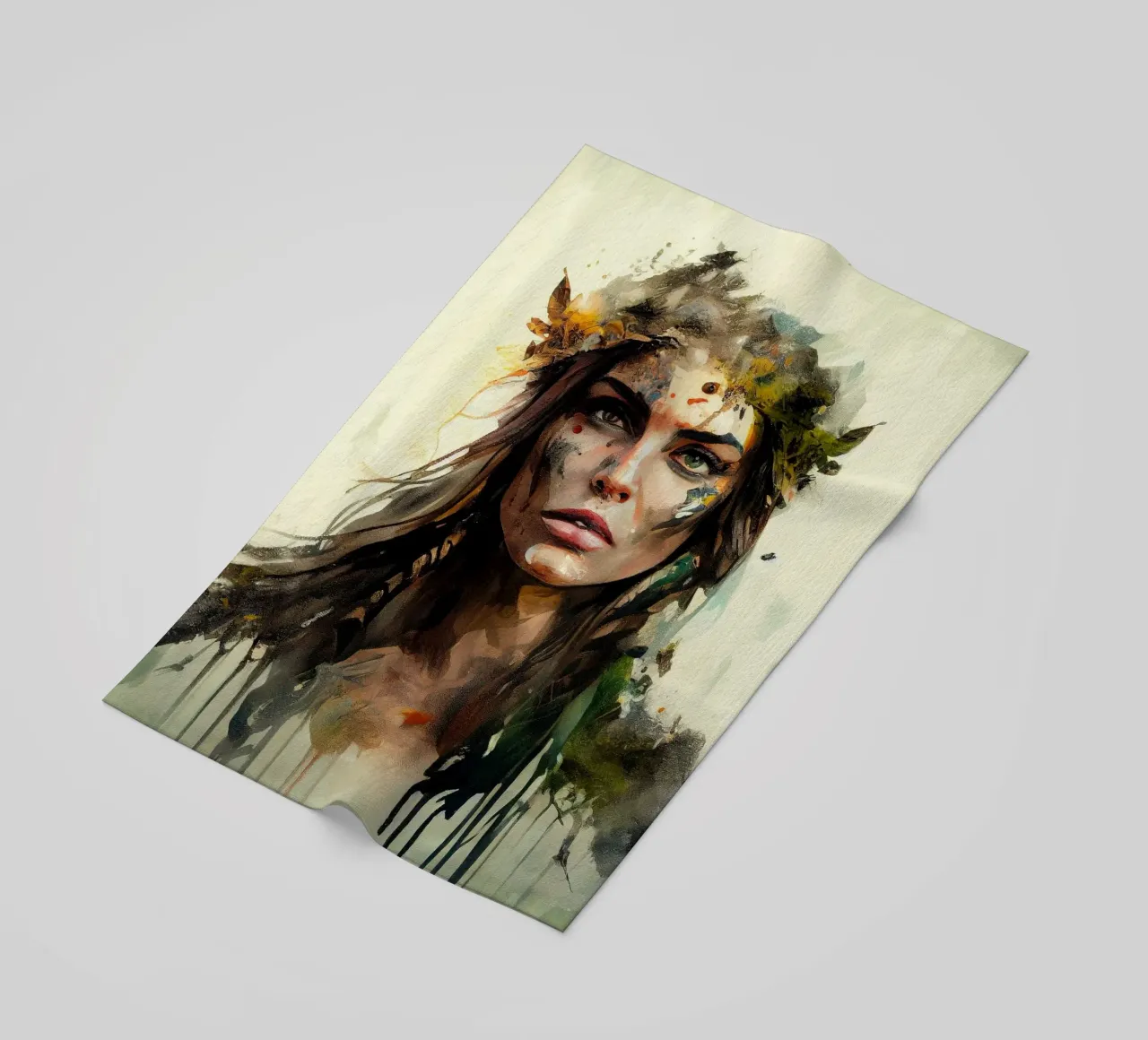 Druida poderoso toalla de playa de Chromatic Fusion Studio
