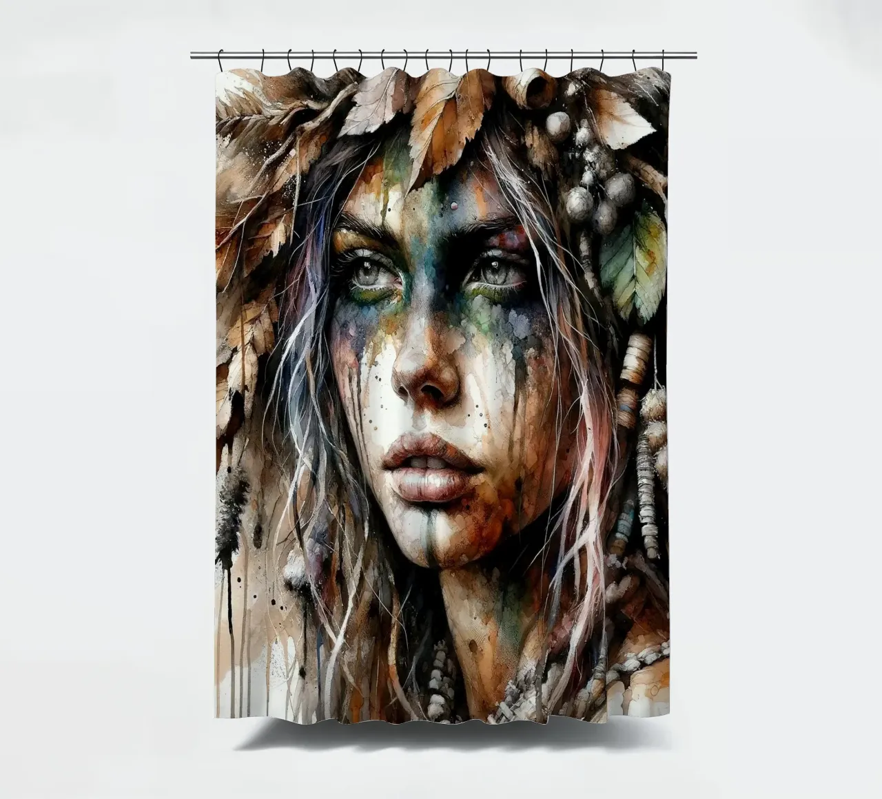 Mächtiger Druide Duschvorhang von Chromatic Fusion Studio