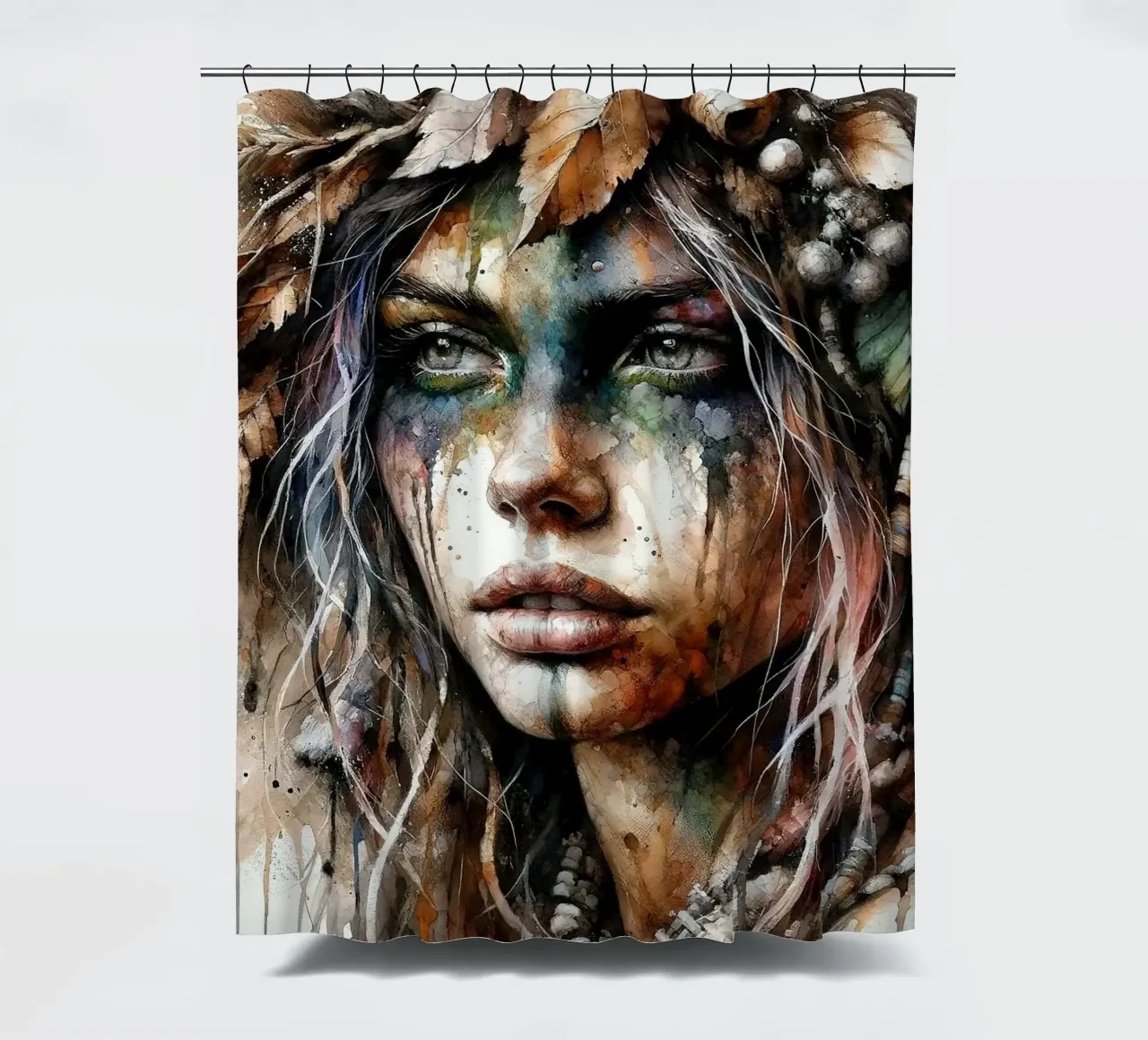 Mächtiger Druide Duschvorhang von Chromatic Fusion Studio