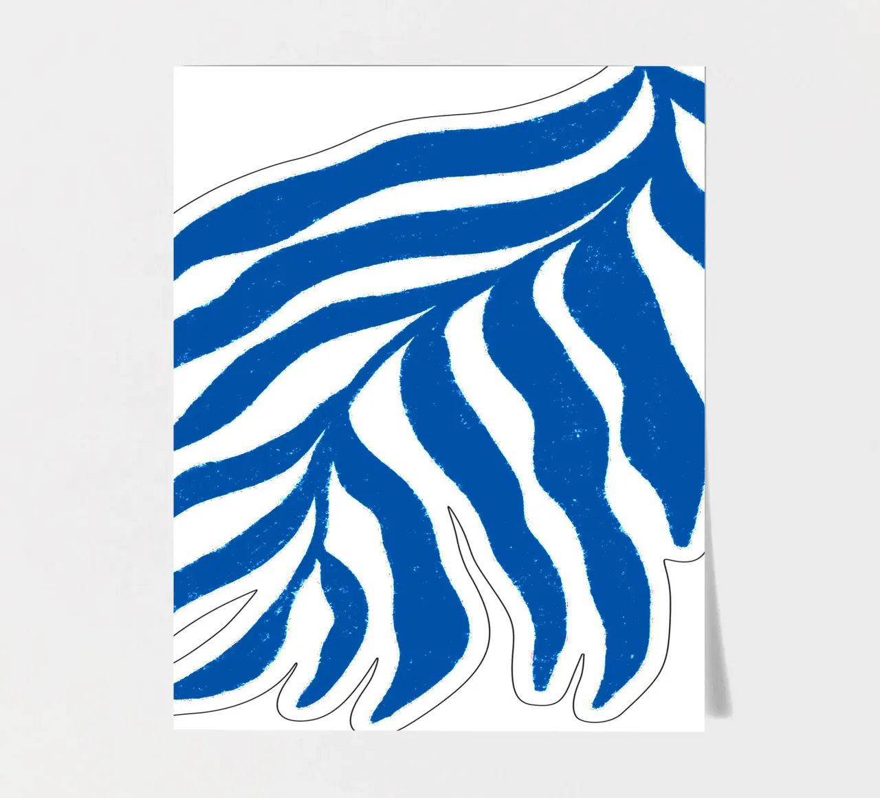 Blauer Scherenschnitt Strukturierter Zweig 3 Stickerbogen von Wackapacka