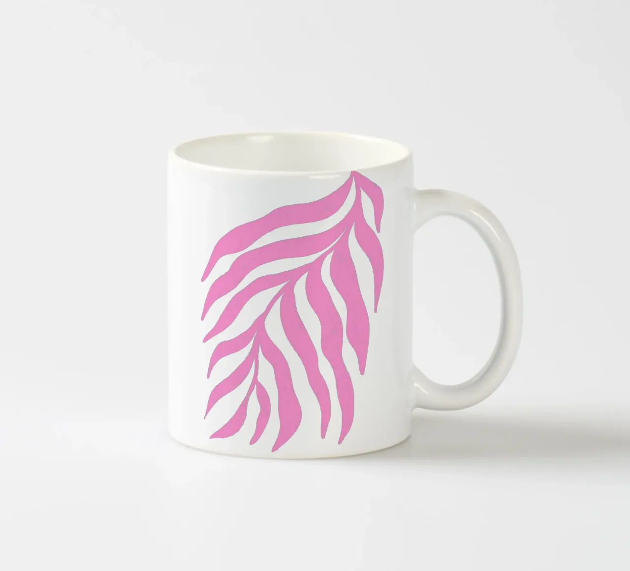 Roze silhouet gestructureerde tak 3 keramische mok van Wackapacka
