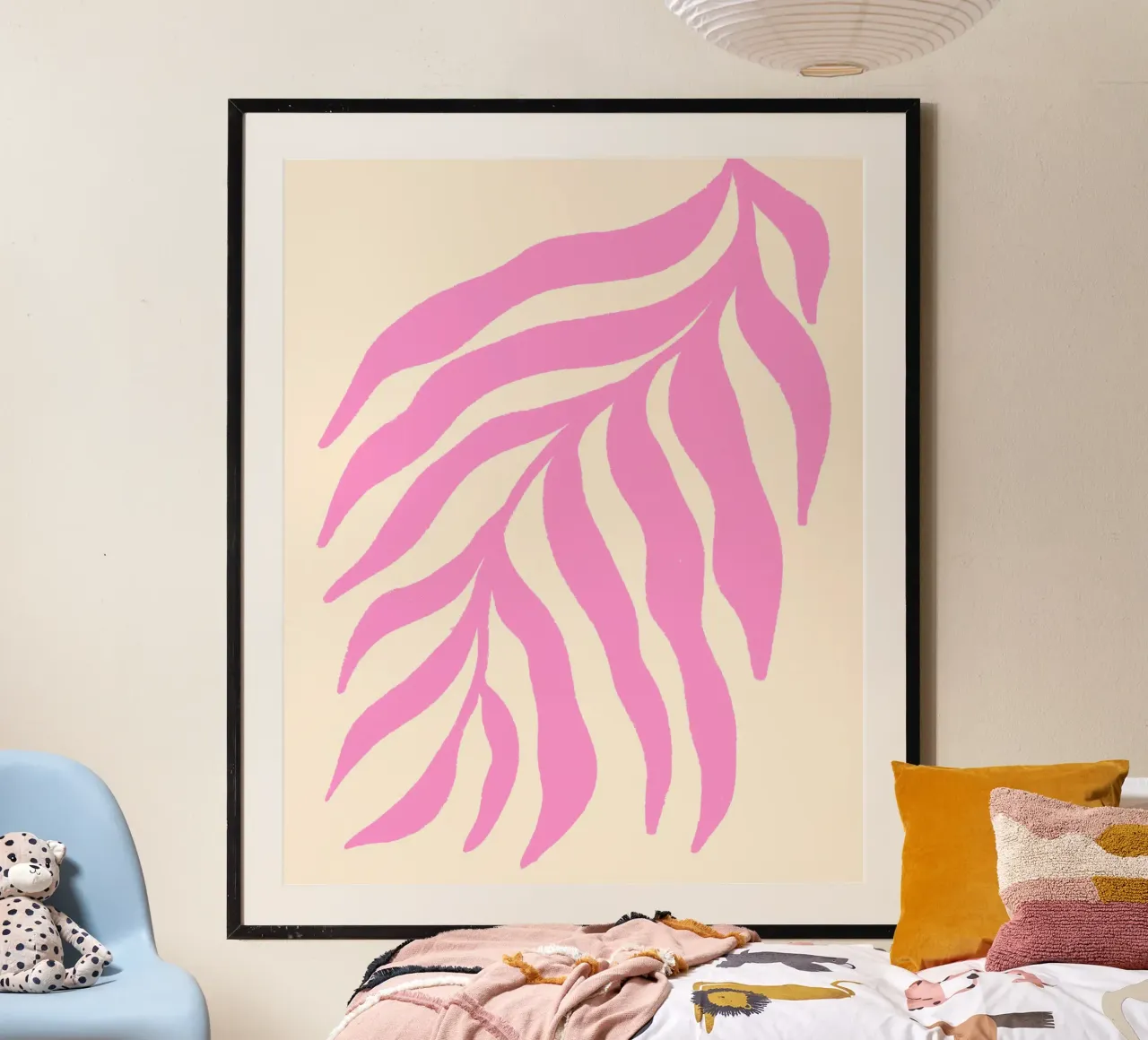 Rosa Silhouette Texturierter Zweig 3 Hahnemühle von Wackapacka