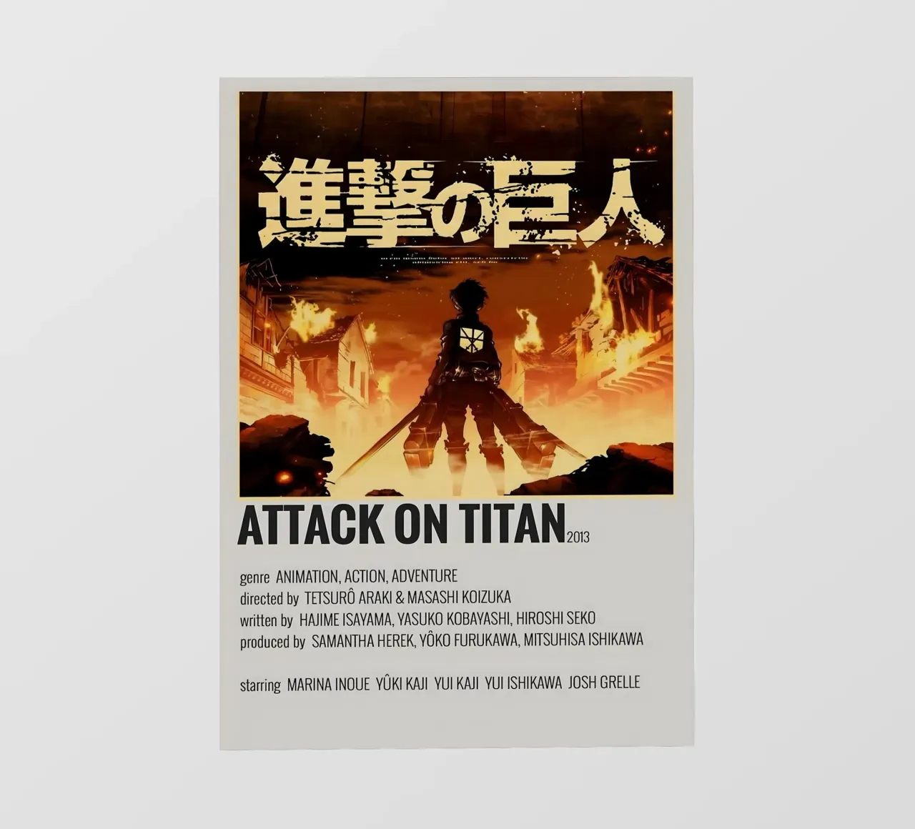 ATTACK ON TITAN 2013 telo in pvc da Totoya