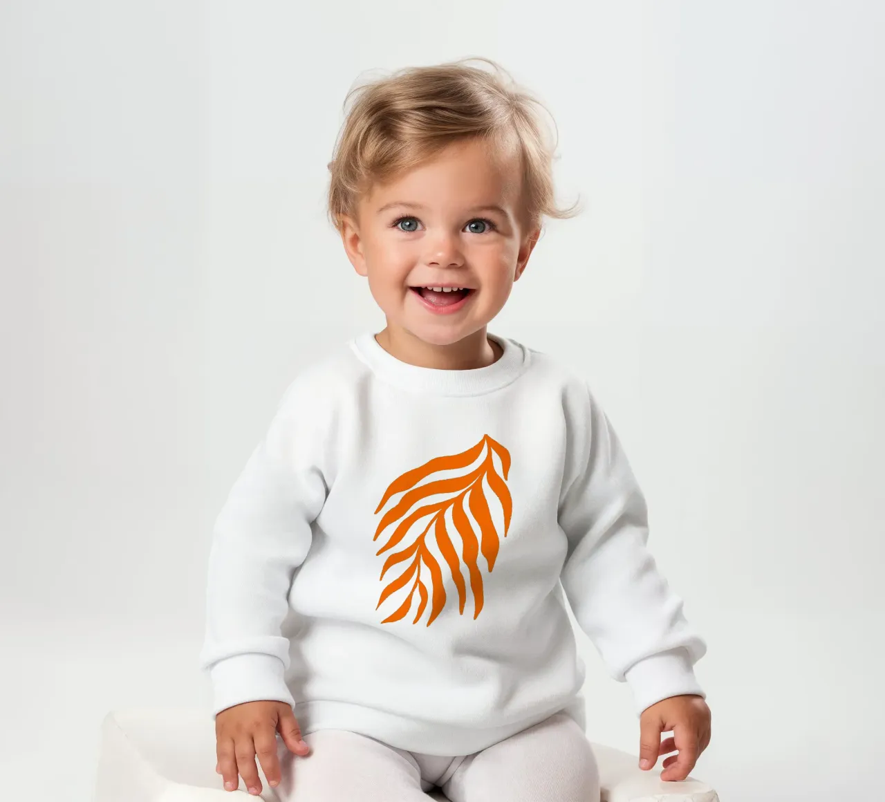 Silhouette arancione Ramo strutturato 3 felpa neonato da Wackapacka