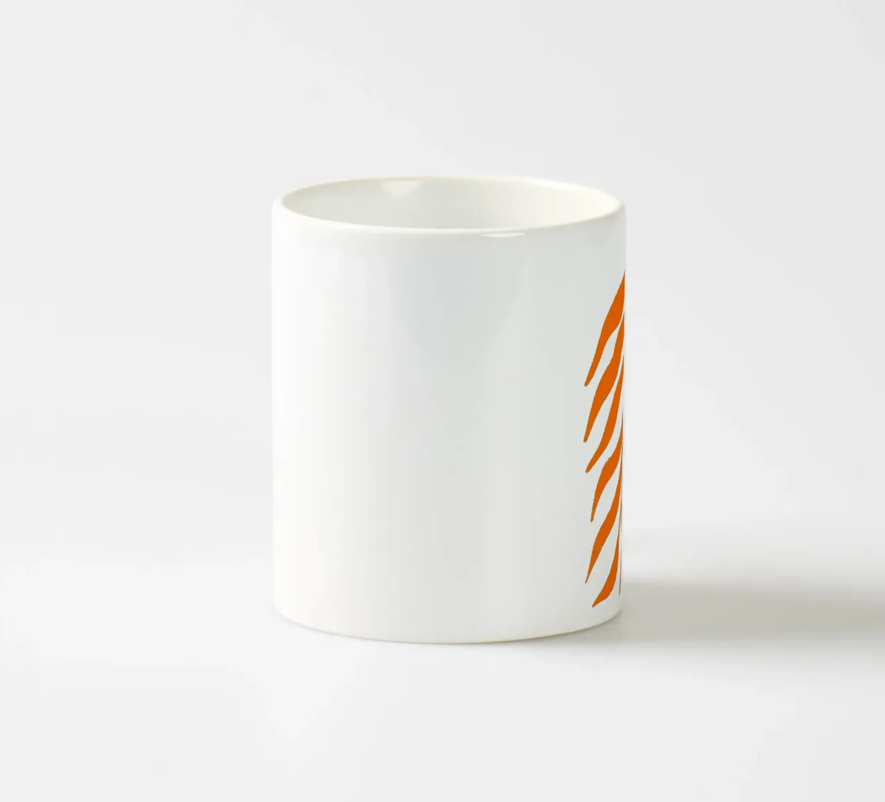 Orange Silhouette Textured Branch 3 ceramic mug by Wackapacka