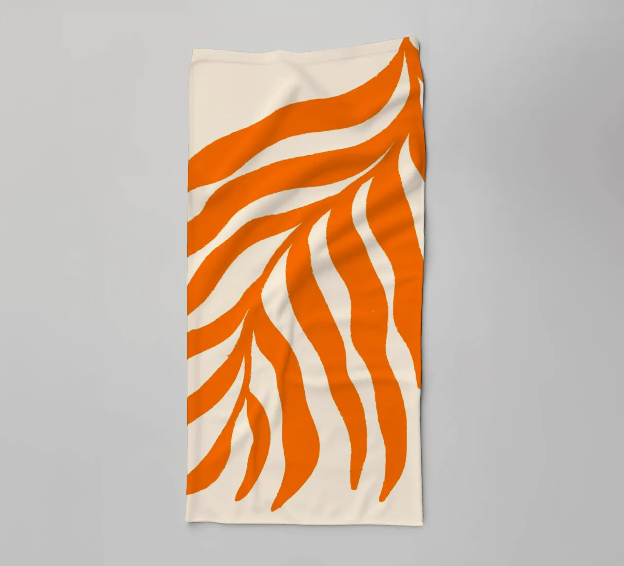 Orange Silhouette Strukturierter Zweig 3 Handtuch von Wackapacka