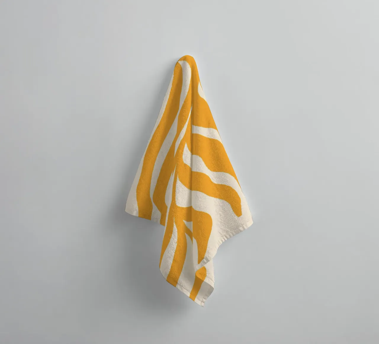 Silhouette jaune Branche texturée 3 serviette de bain de Wackapacka