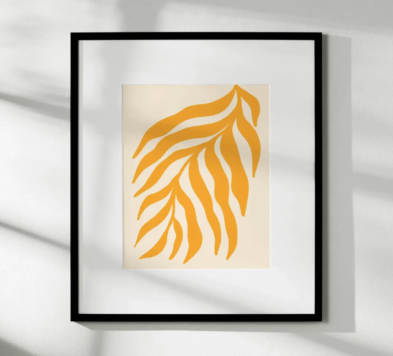 Silhouette jaune Branche texturée 3 poster de Wackapacka