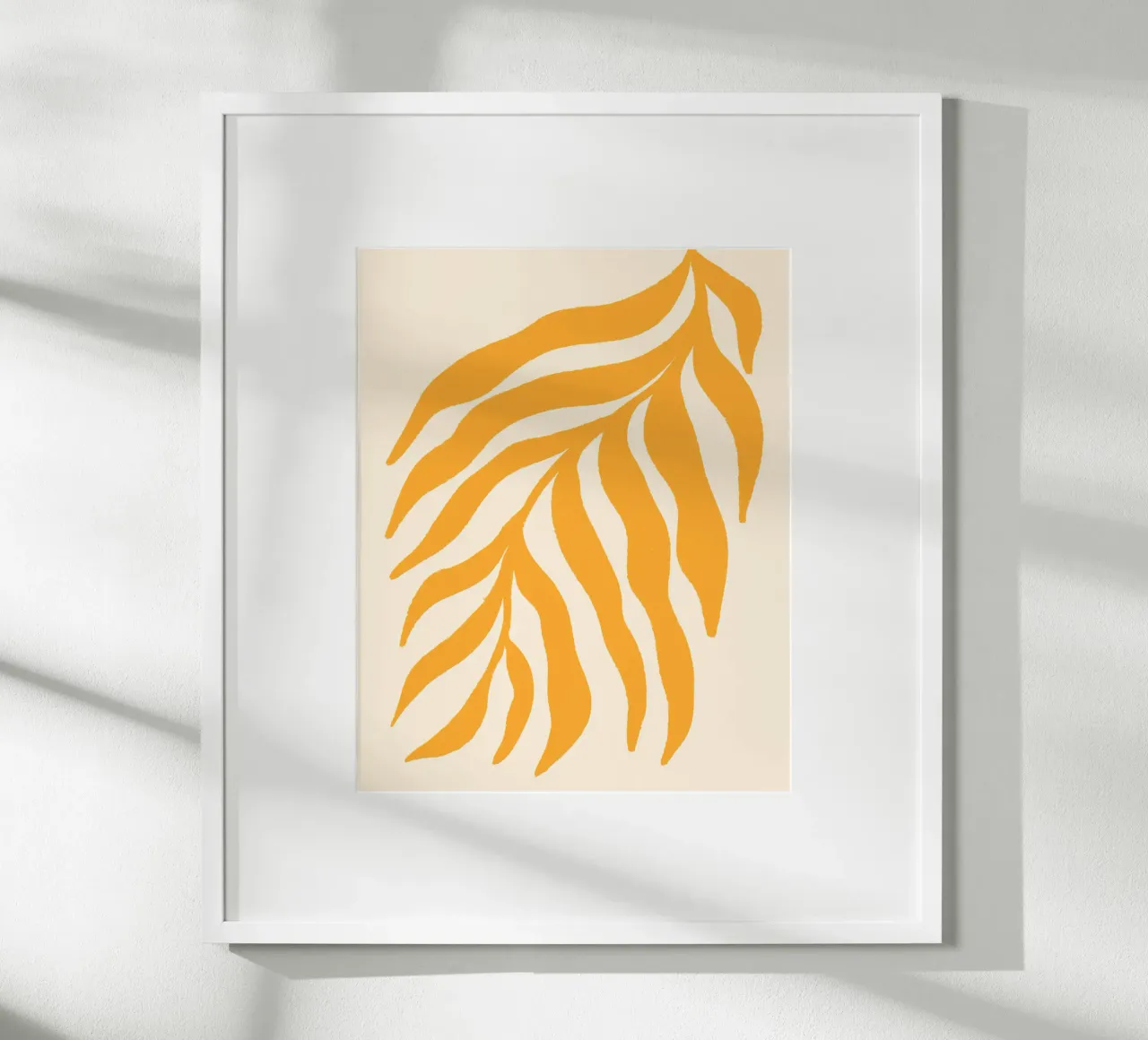 Silhouette jaune Branche texturée 3 poster de Wackapacka