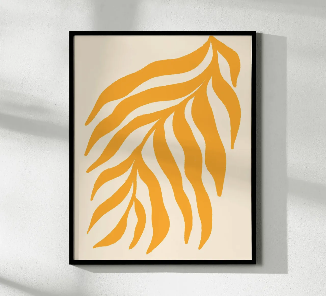 Silhouette jaune Branche texturée 3 poster de Wackapacka