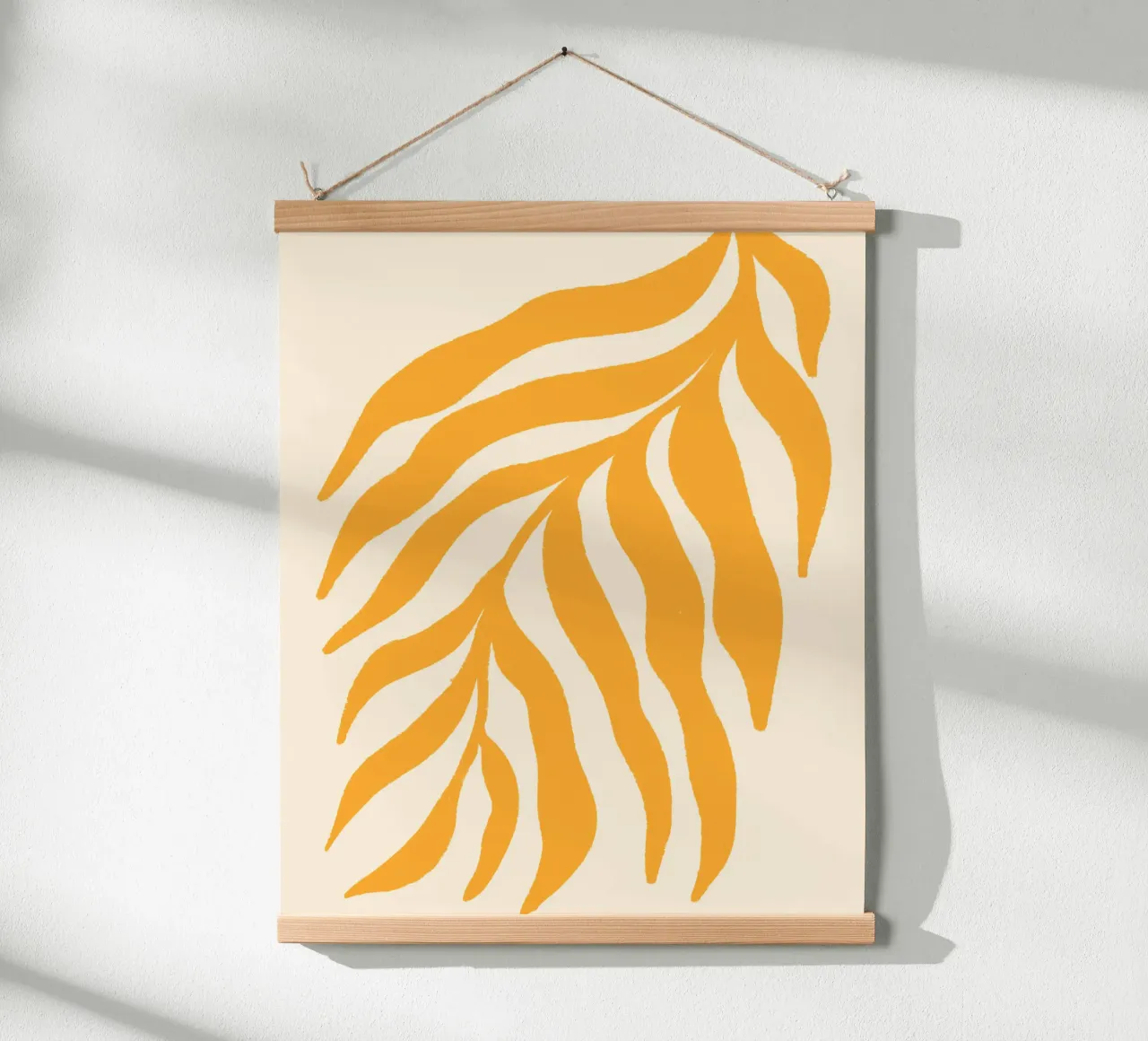 Silhouette jaune Branche texturée 3 poster de Wackapacka