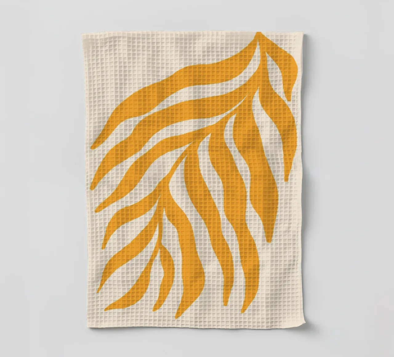 Silhouette jaune Branche texturée 3 torchon de Wackapacka