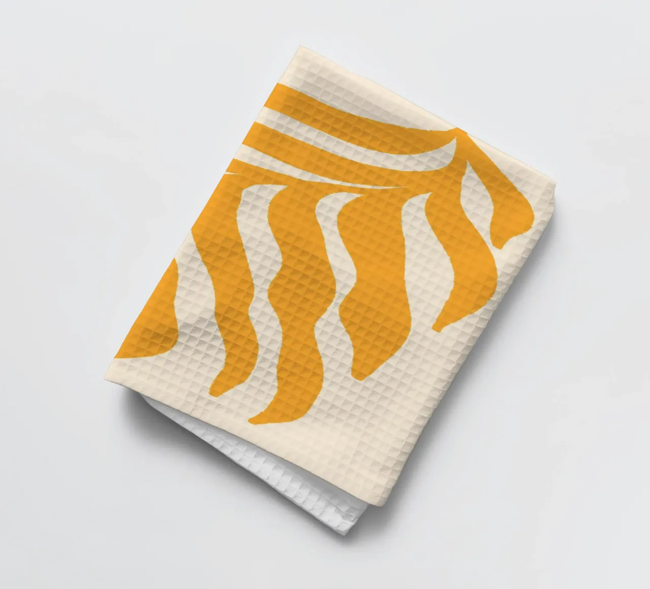 Silhouette jaune Branche texturée 3 torchon de Wackapacka