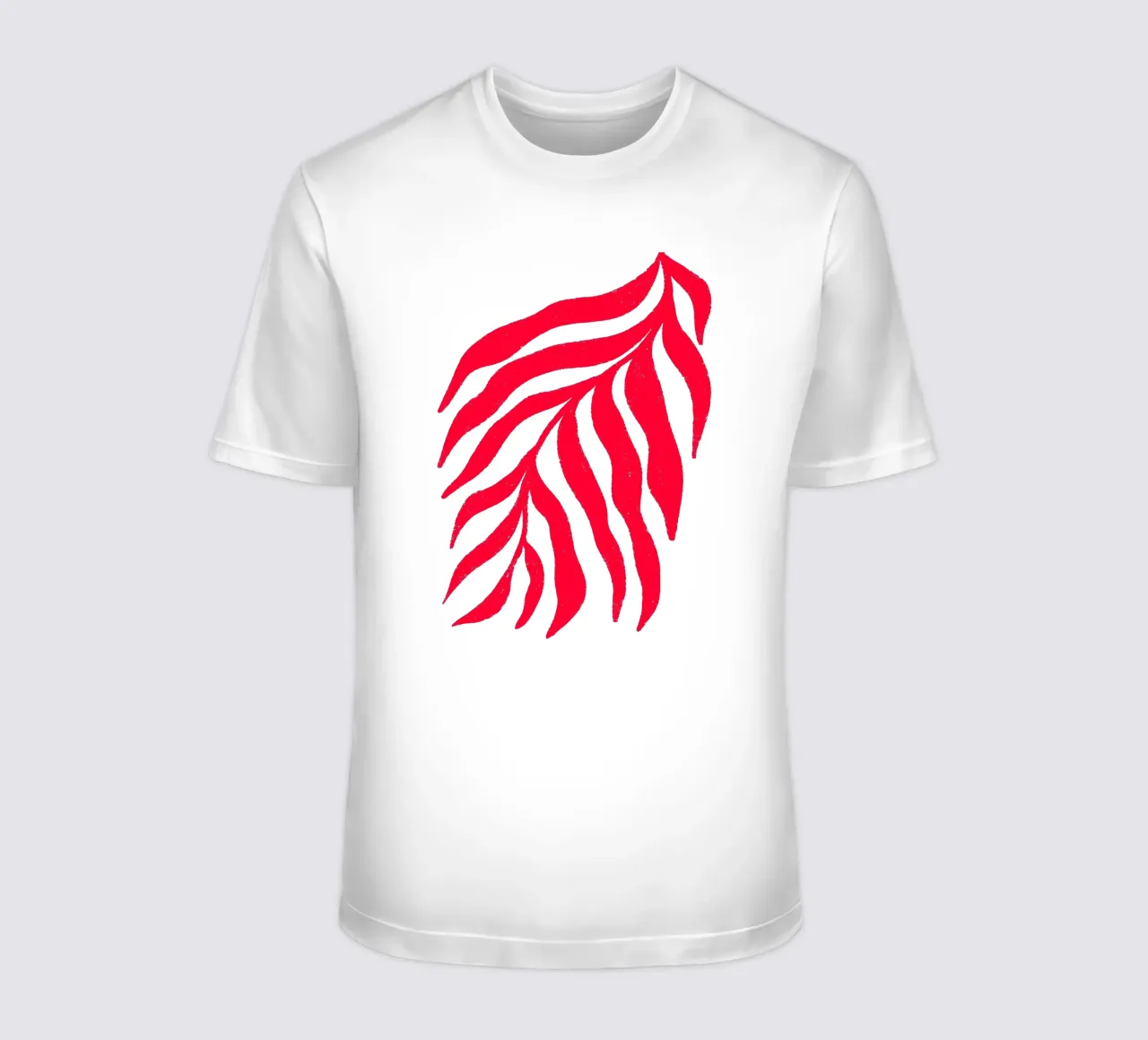 Roter Scherenschnitt Texturierter Zweig 3 T-Shirt von Wackapacka