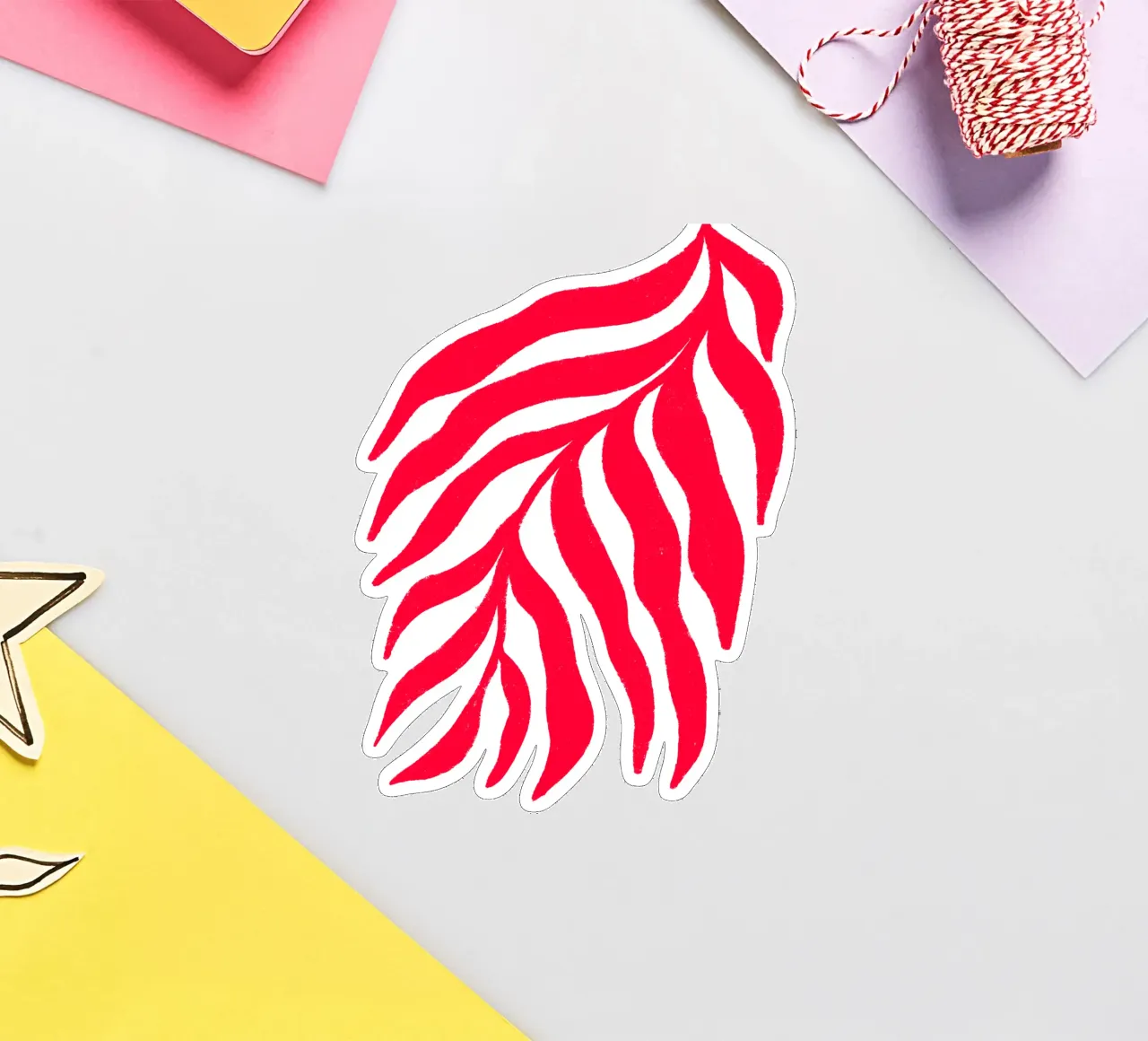 Red Silhouette Textured Branch 3 sticker by Wackapacka