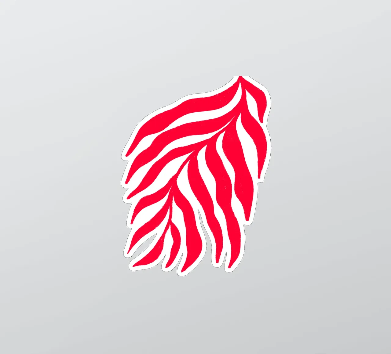 Red Silhouette Textured Branch 3 sticker by Wackapacka