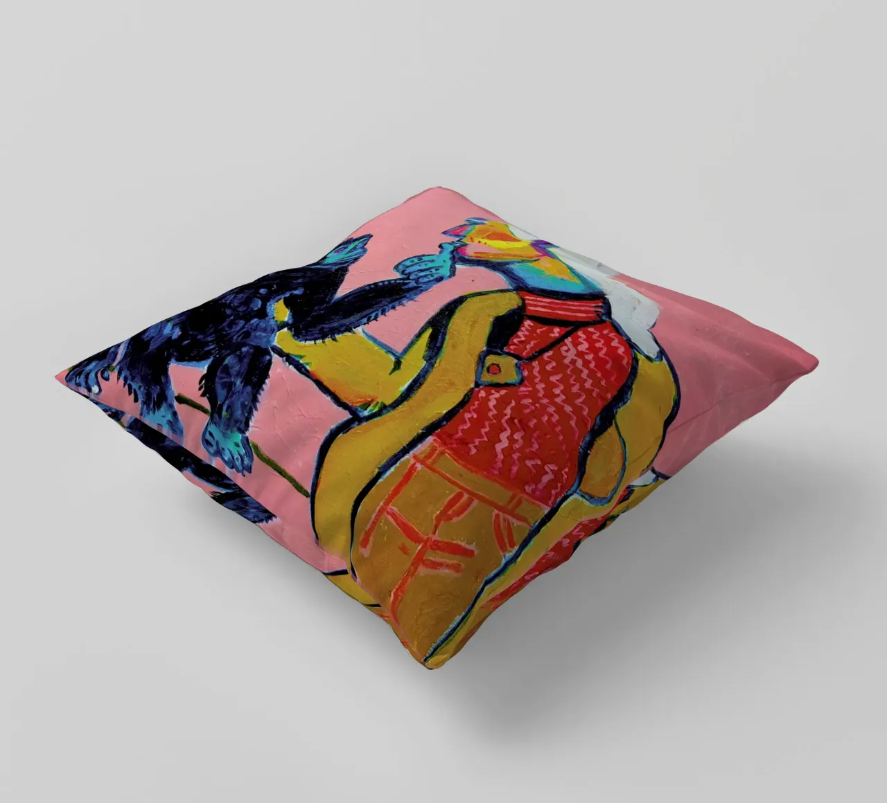 Jane Goodall 2 decorative cushion by Blanca Nuñez Pozuelo