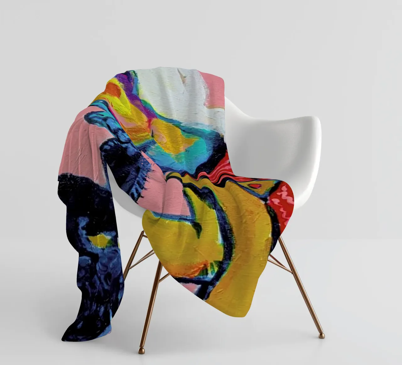 Jane Goodall 2 fleece blanket by Blanca Nuñez Pozuelo