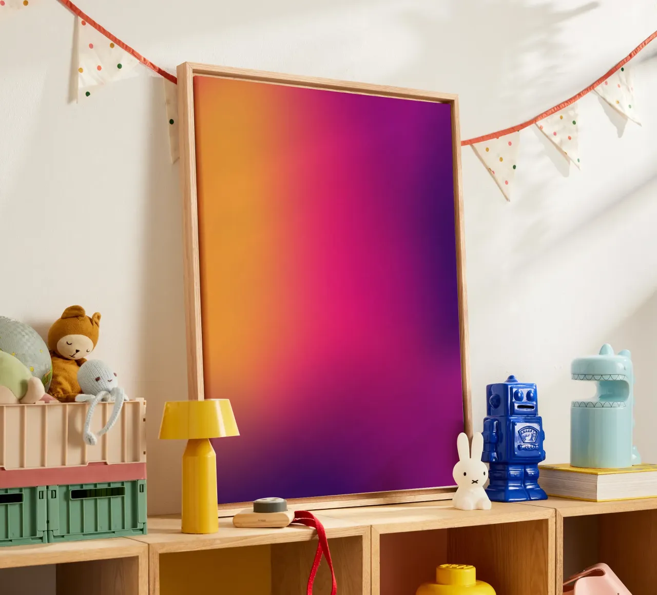 Metamorfose - Levendige gelukzaligheid canvas met Baklijst van Petra Lang