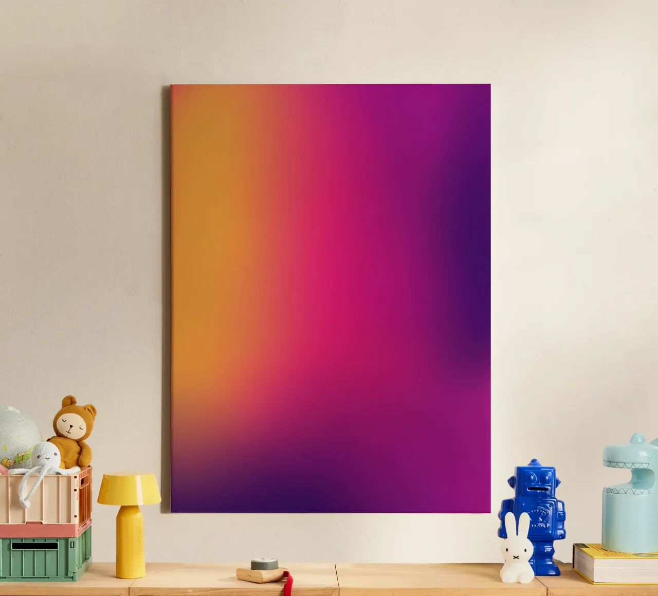 Metamorfose - Levendige gelukzaligheid canvas met Baklijst van Petra Lang