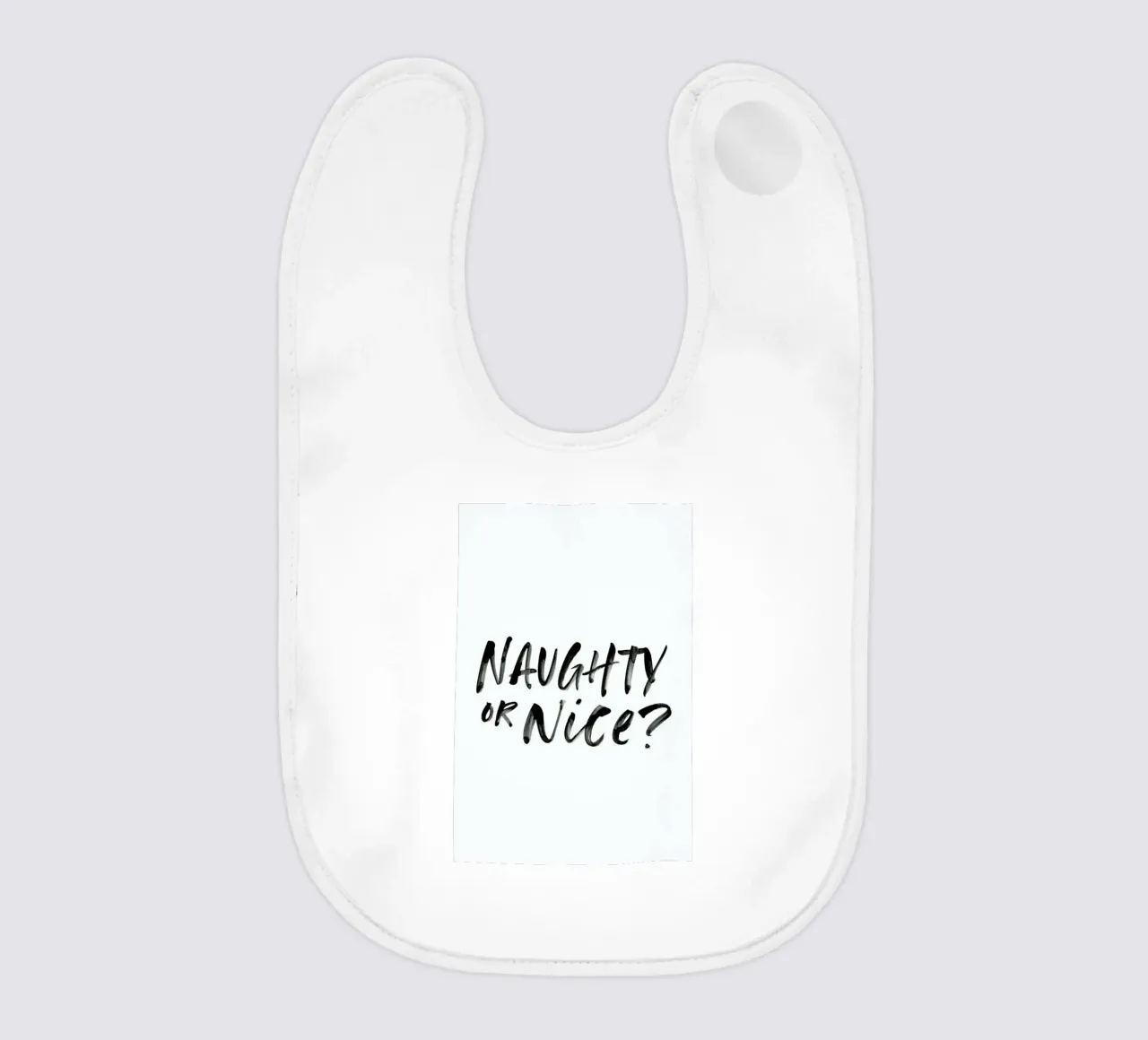 Naughty or Nice baby bib by daylight design studio