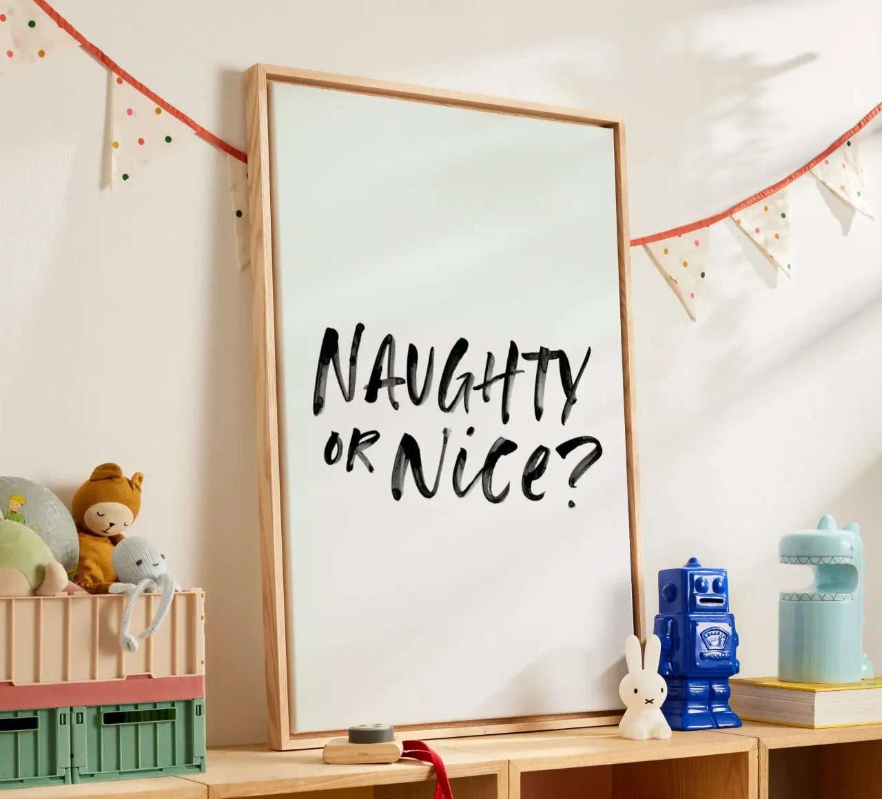 Naughty or Nice canvas by daylight design studio