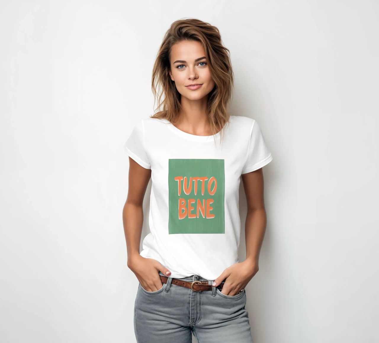 Tutto Bene, positive Vibes t-shirt da donna da Carinaprint