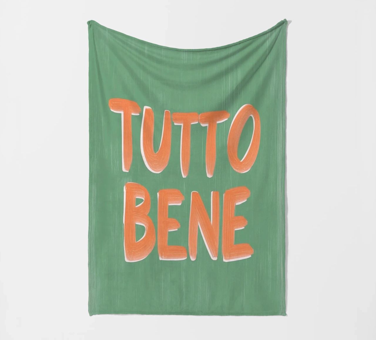 Tutto Bene, positive Vibes coperta in pile da Carinaprint