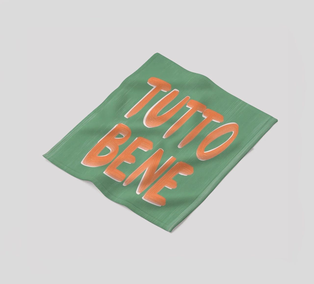 Tutto Bene, positive Vibes coperta in pile da Carinaprint