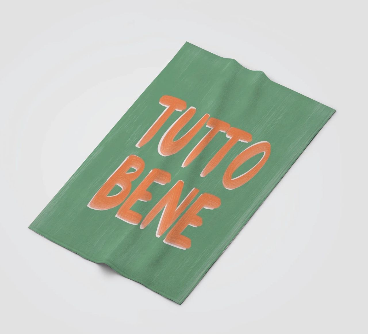 Tutto Bene, positive Vibes coperta in pile da Carinaprint