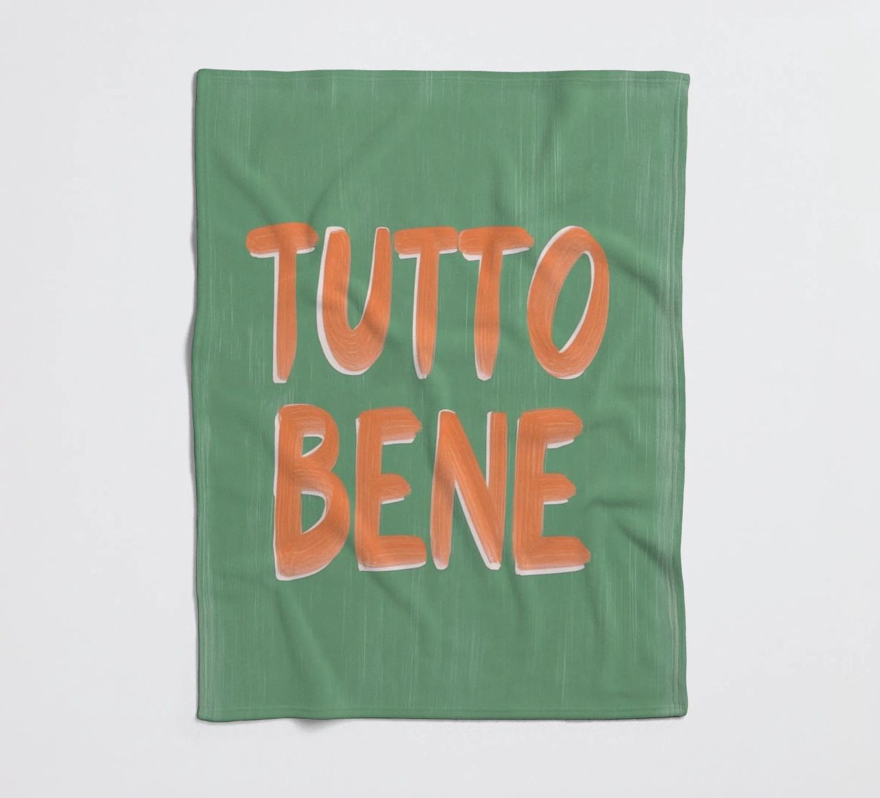 Tutto Bene, positive Vibes coperta in pile da Carinaprint