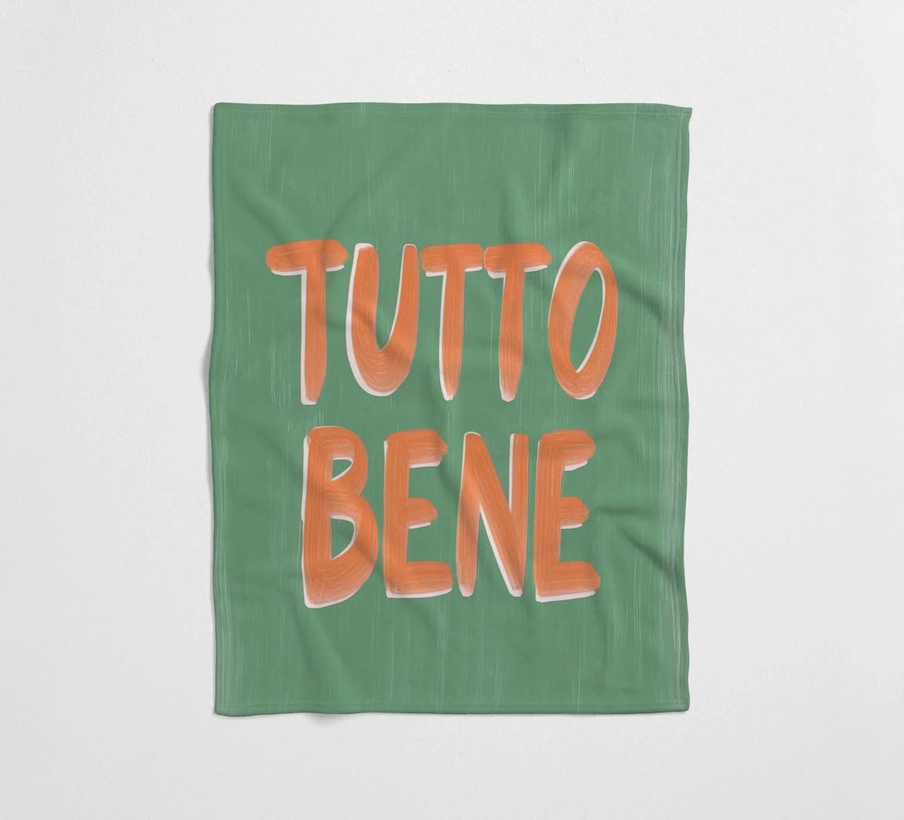 Tutto Bene, positive Vibes coperta in pile da Carinaprint