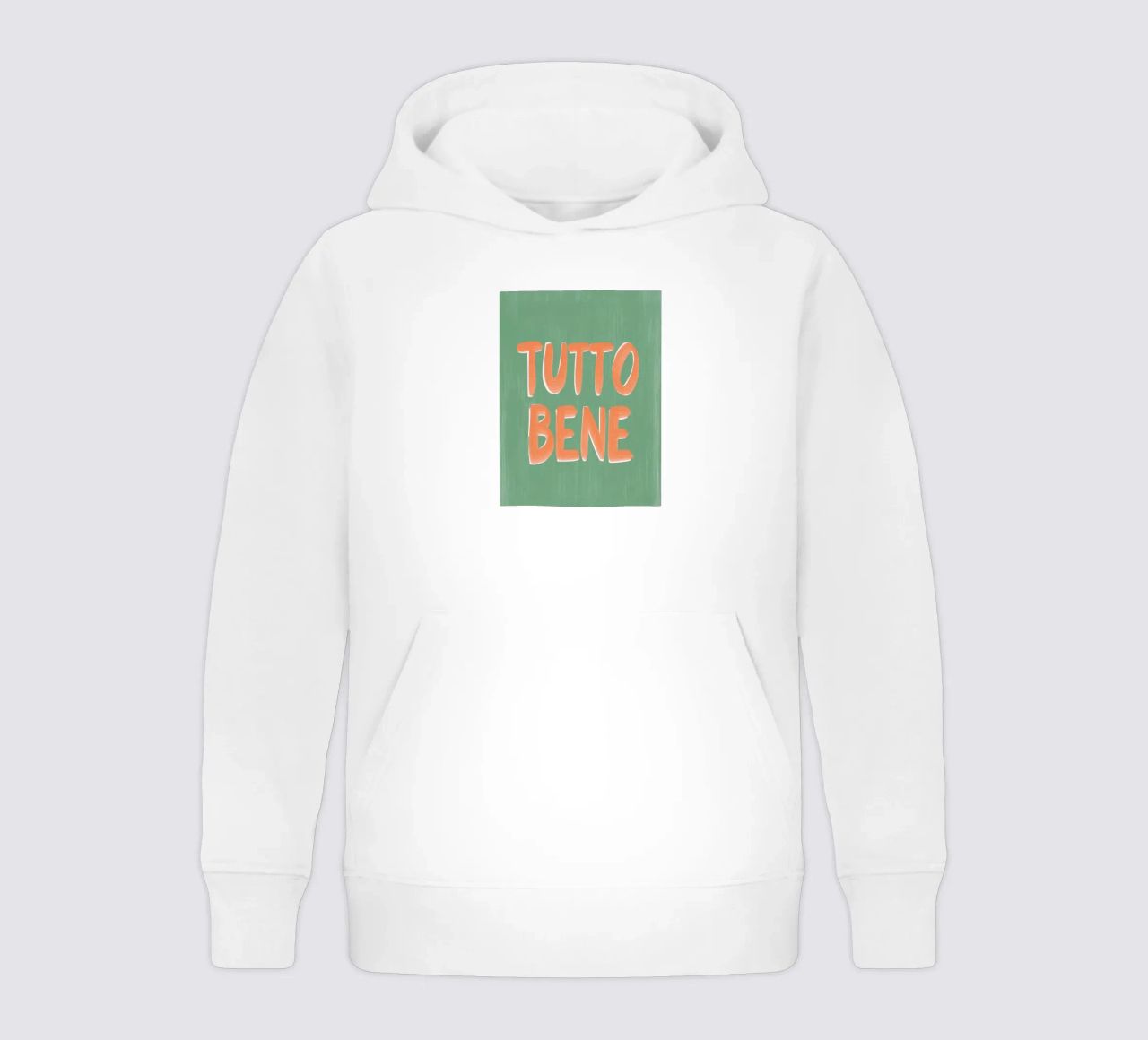 Tutto Bene, positive Vibes felpa bambino con cappuccio da Carinaprint