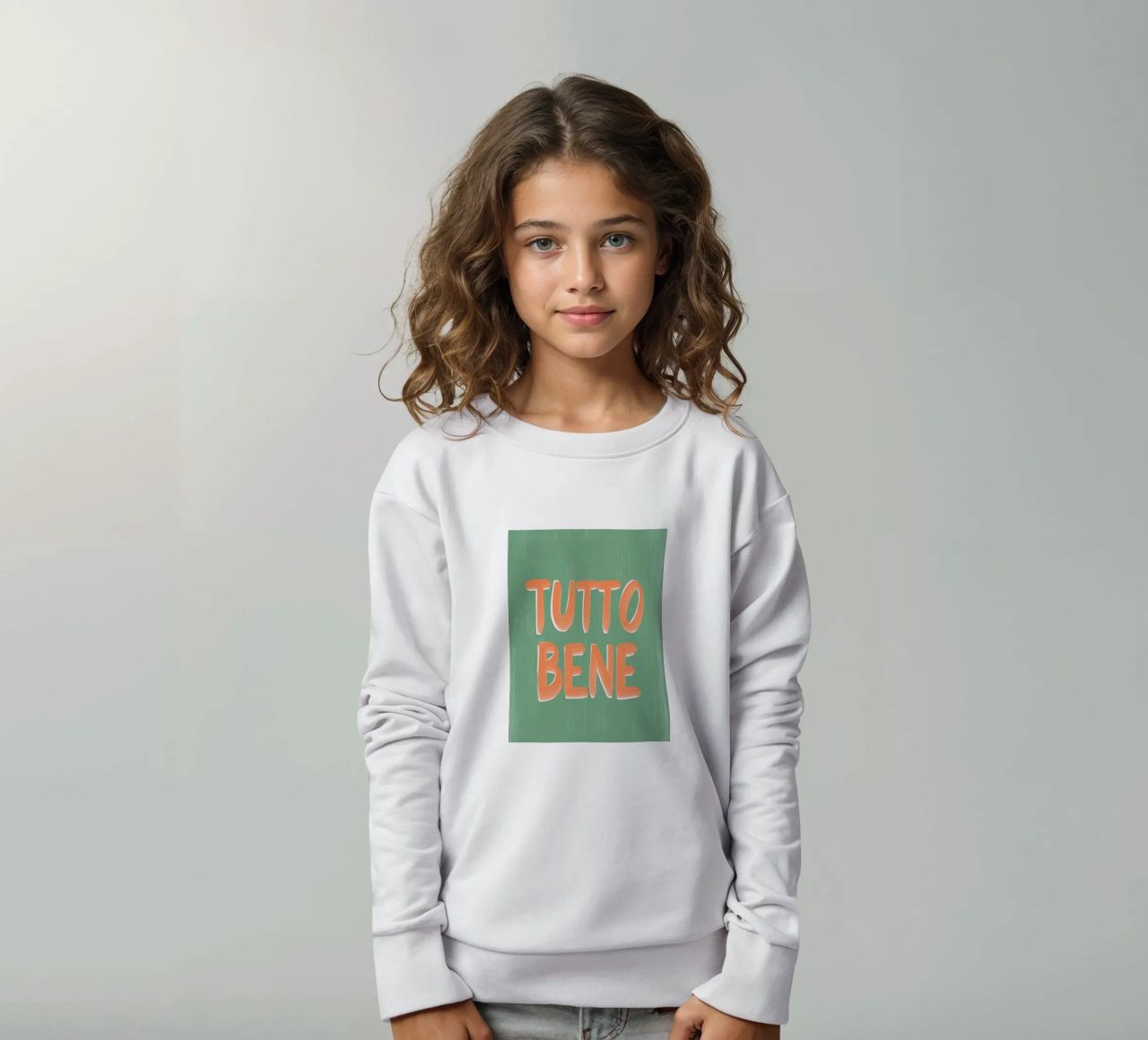 Tutto Bene, positive Vibes felpa bambino da Carinaprint