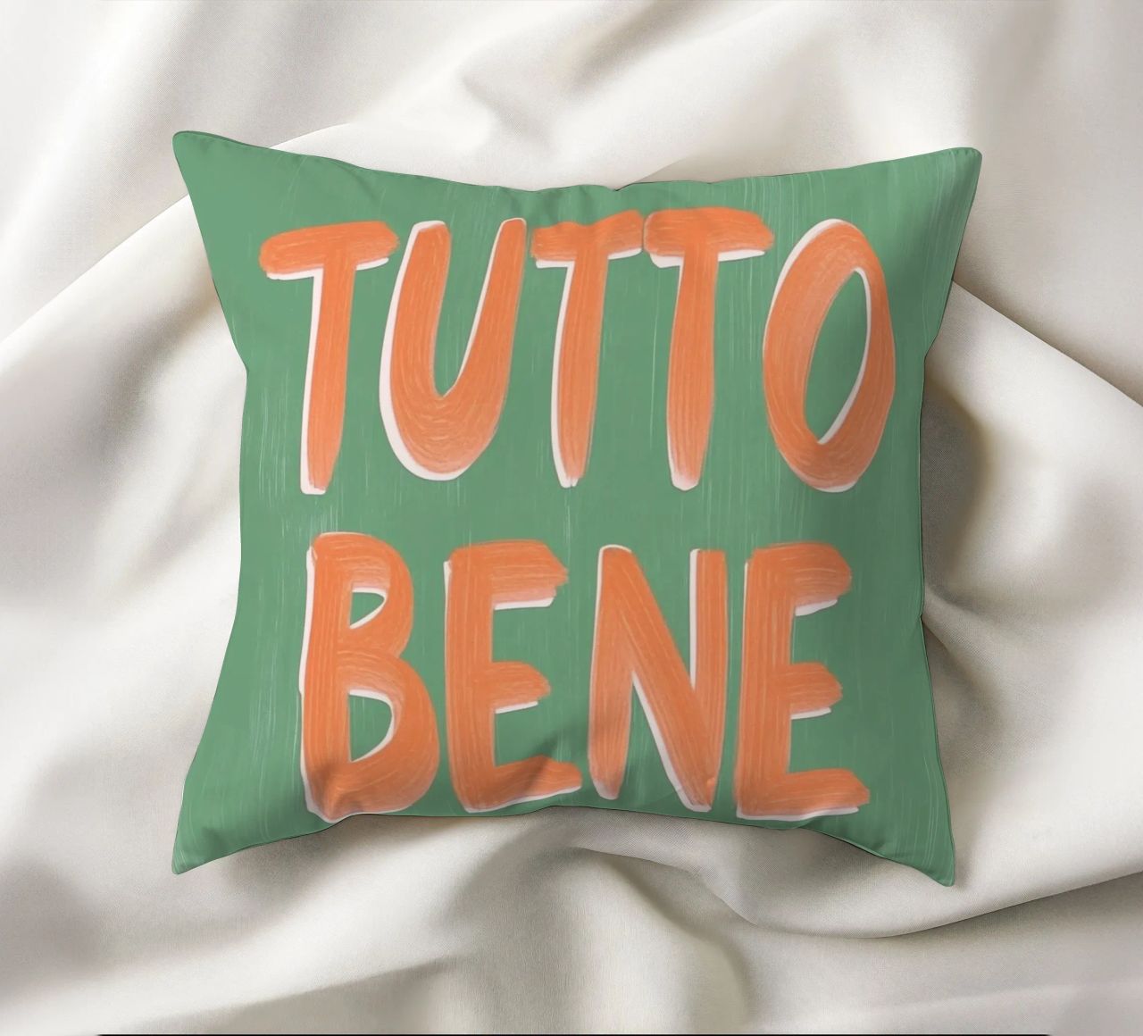 Tutto Bene, positive Vibes cuscino da Carinaprint
