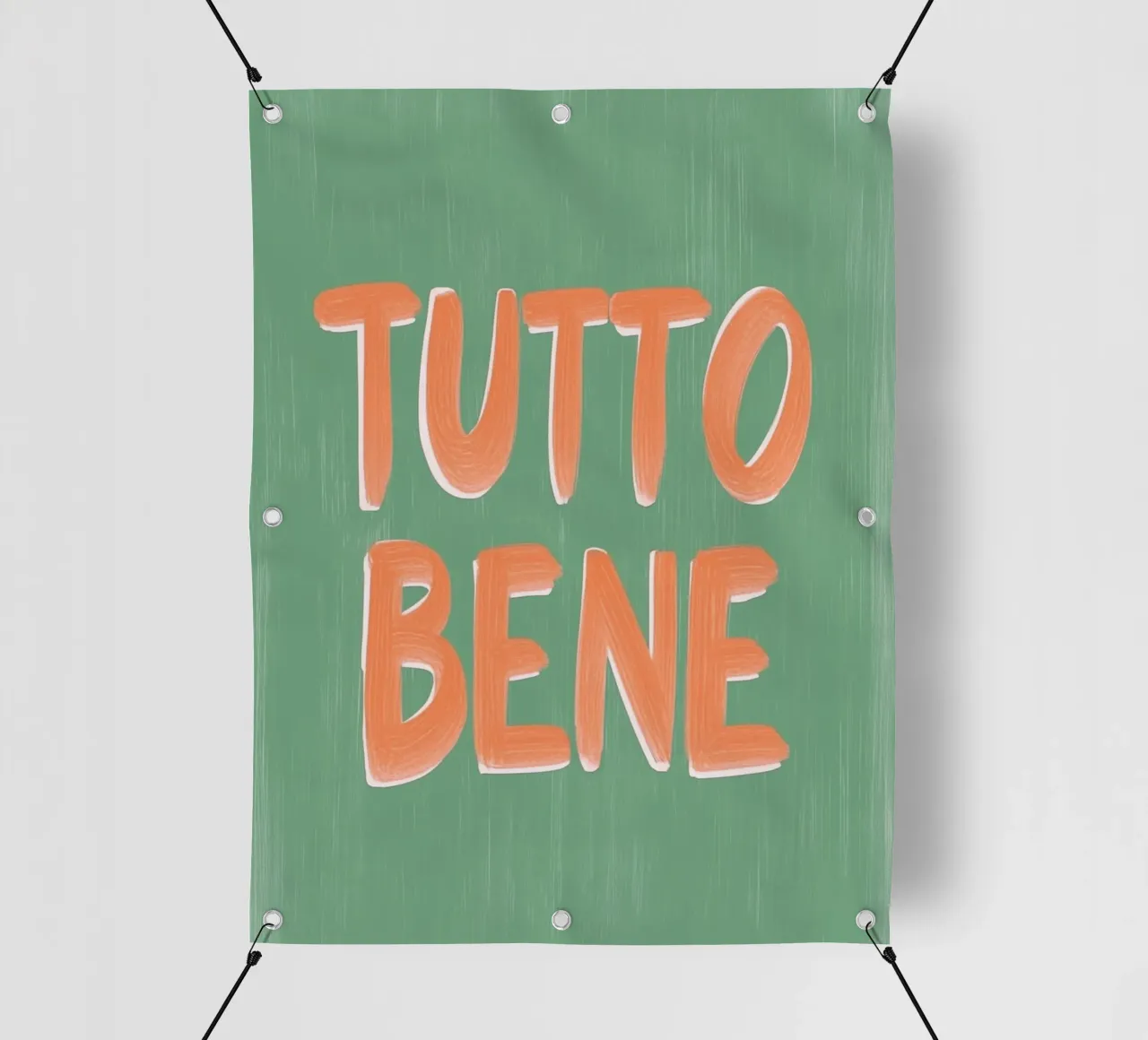 Tutto Bene, positive Vibes telo in pvc da Carinaprint