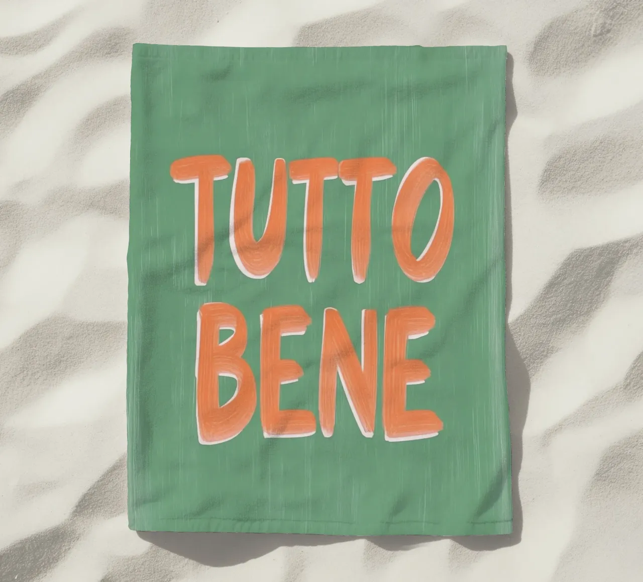 Tutto Bene, positive Vibes telo mare da Carinaprint